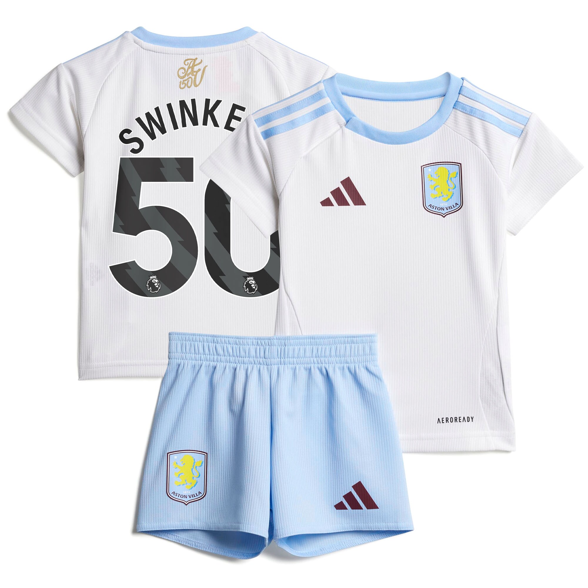 aston villa adidas away baby kit 2024-25 with swinkels 50 printing Collection | Official Aston Villa Jerseys for Fans