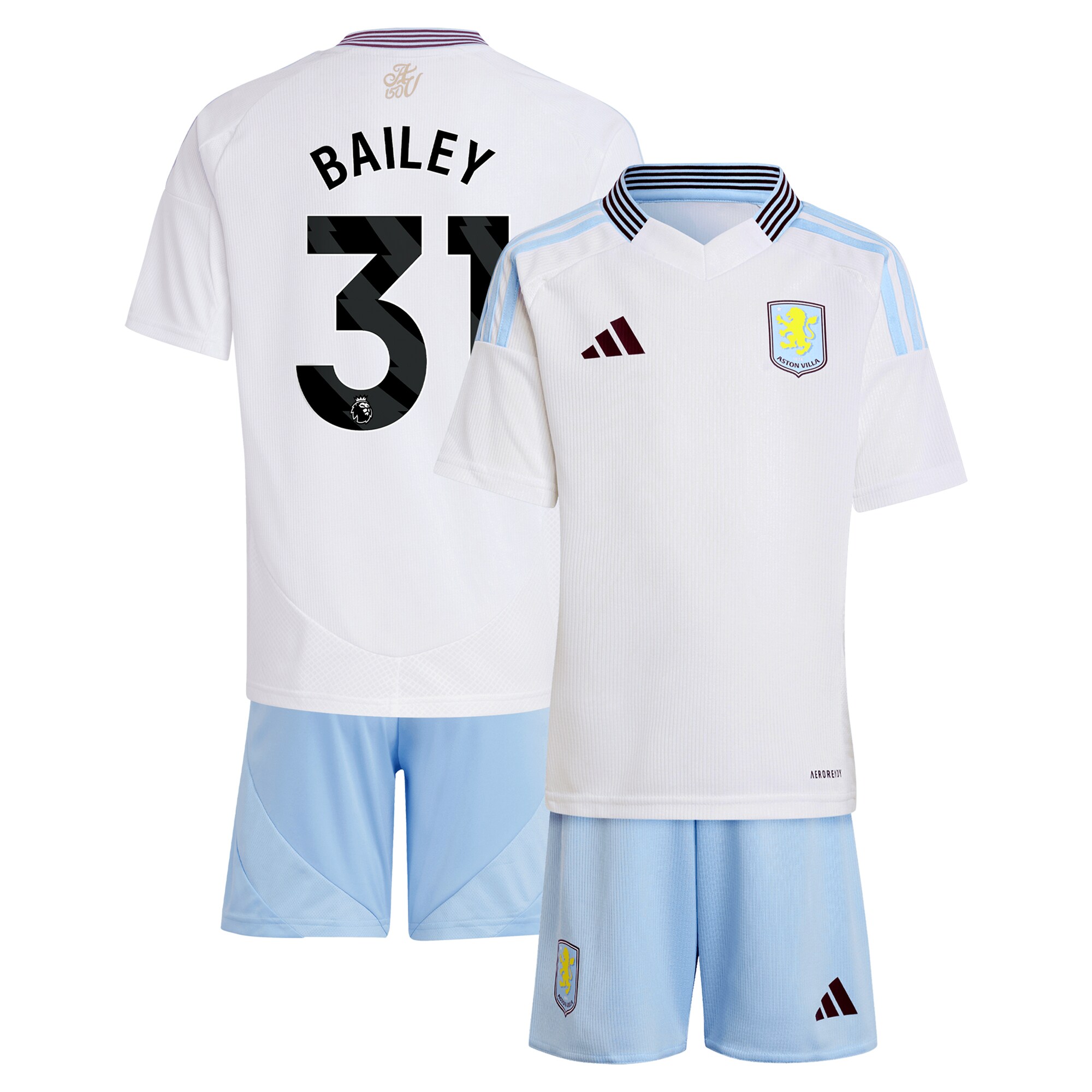 aston villa adidas away mini kit 2024-25 with bailey 31 printing Collection | Official Aston Villa Jerseys for Fans