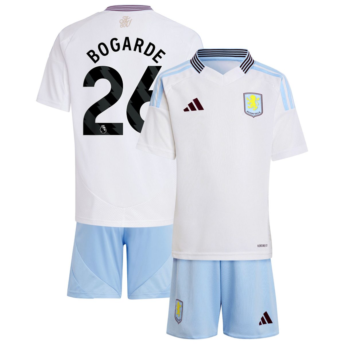 aston villa adidas away mini kit 2024-25 with bogarde 26 printing Collection | Official Aston Villa Jerseys for Fans