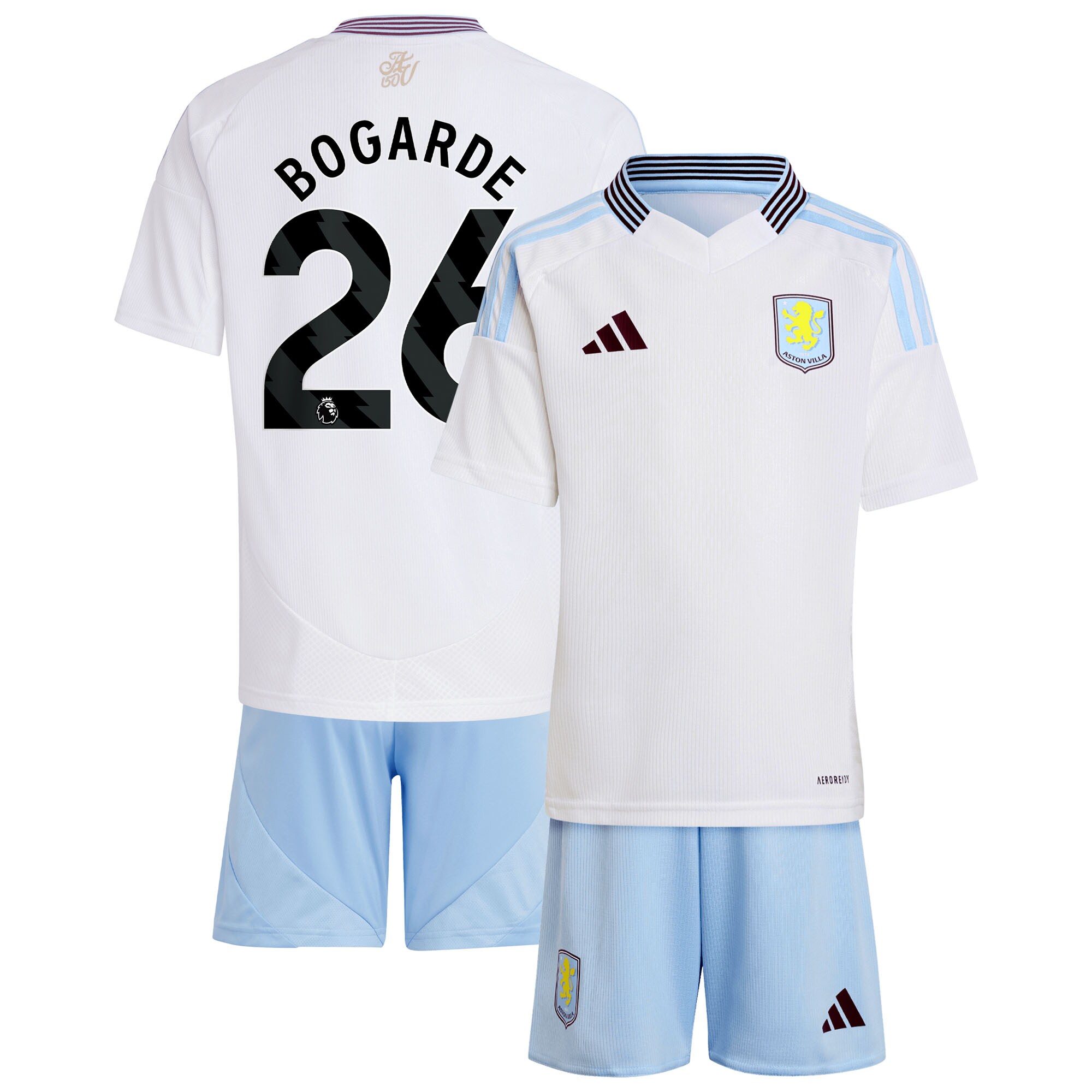 aston villa adidas away mini kit 2024-25 with bogarde 26 printing Collection | Official Aston Villa Jerseys for Fans