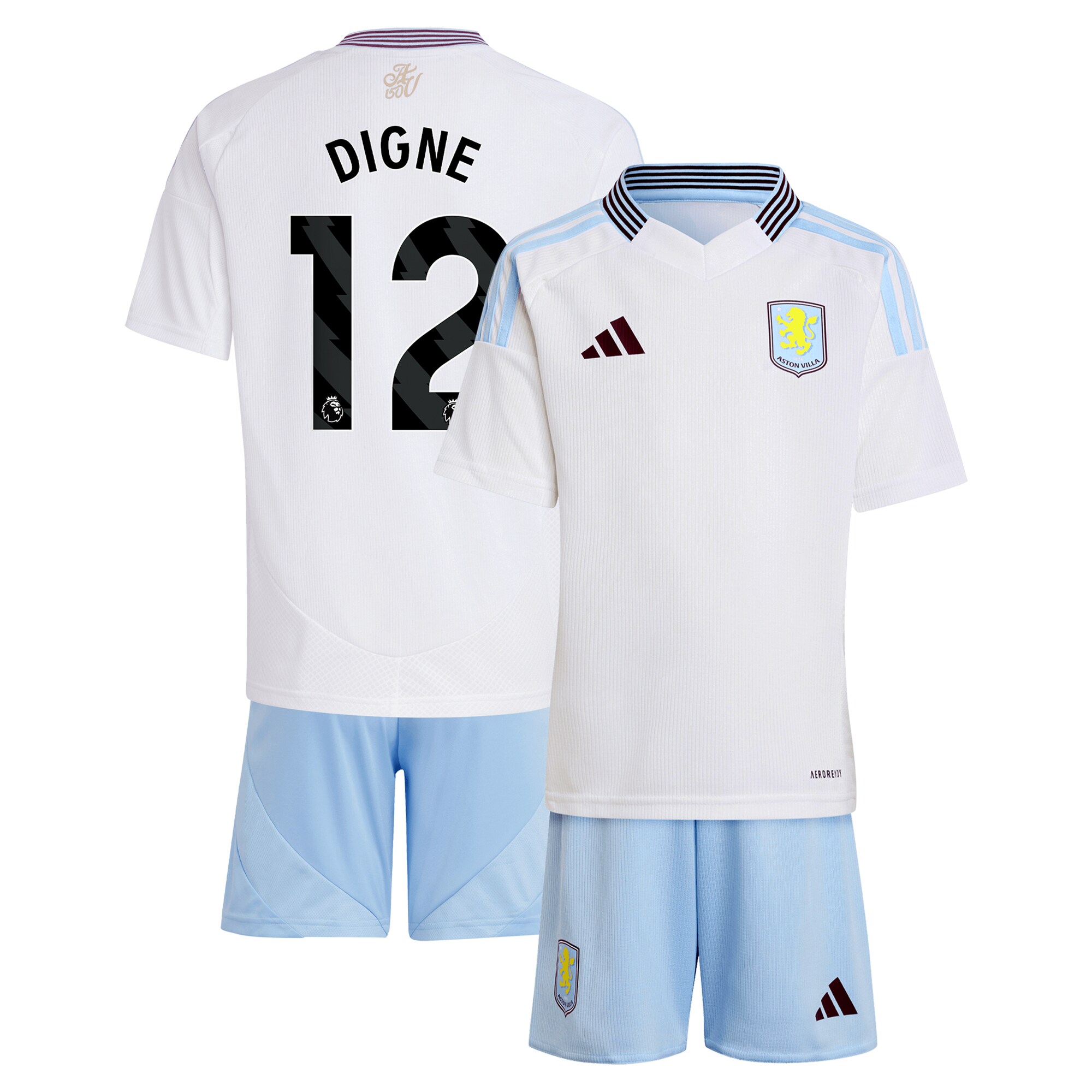 aston villa adidas away mini kit 2024-25 with digne 12 printing Collection | Official Aston Villa Jerseys for Fans