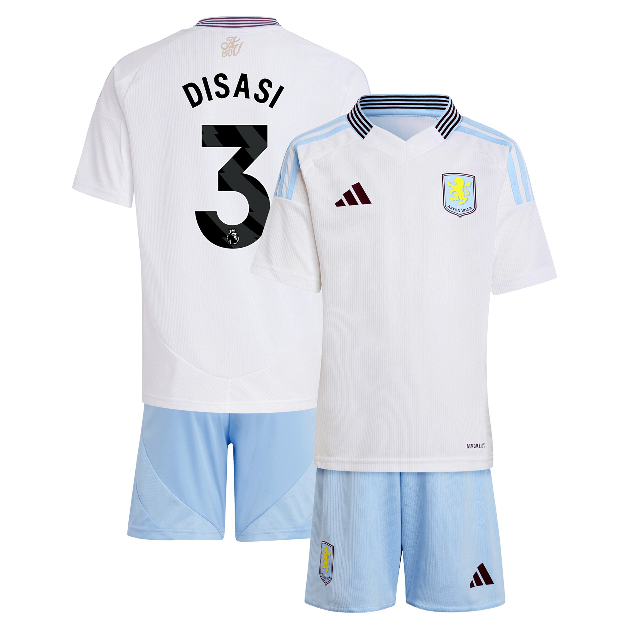 aston villa adidas away mini kit 2024-25 with disasi 3 printing Collection | Official Aston Villa Jerseys for Fans