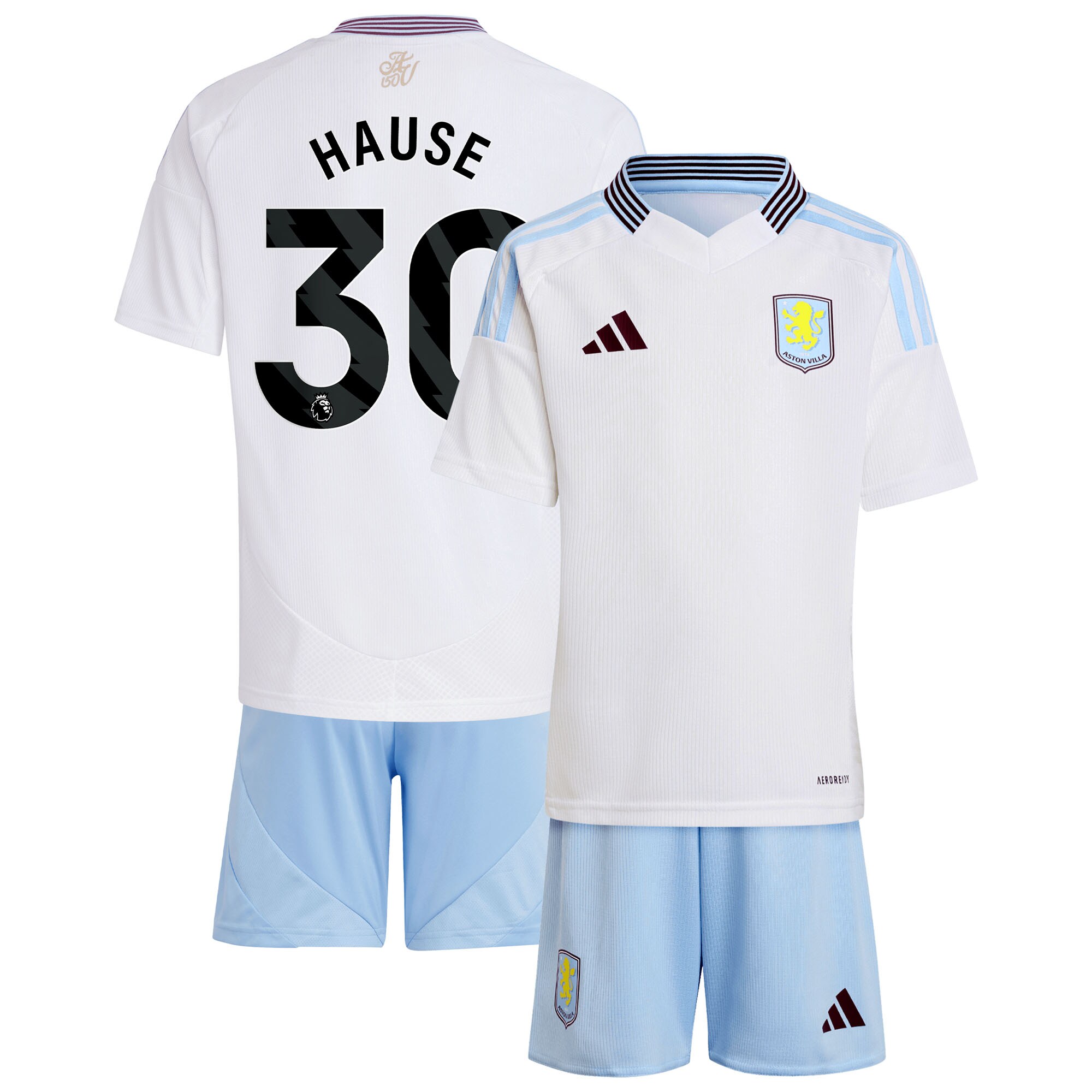aston villa adidas away mini kit 2024-25 with hause 30 printing Collection | Official Aston Villa Jerseys for Fans