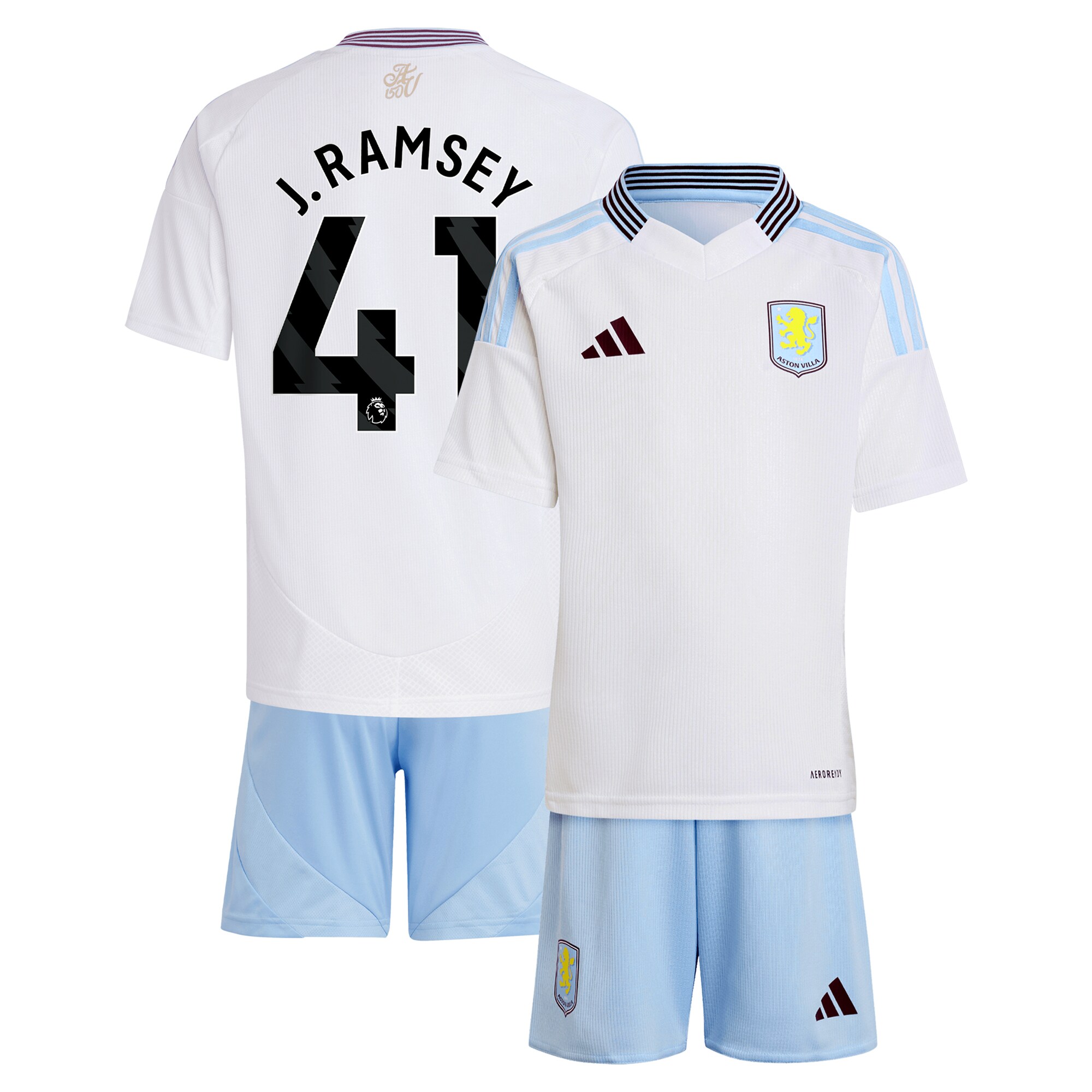 aston villa adidas away mini kit 2024-25 with j. ramsey 41 printing Collection | Official Aston Villa Jerseys for Fans