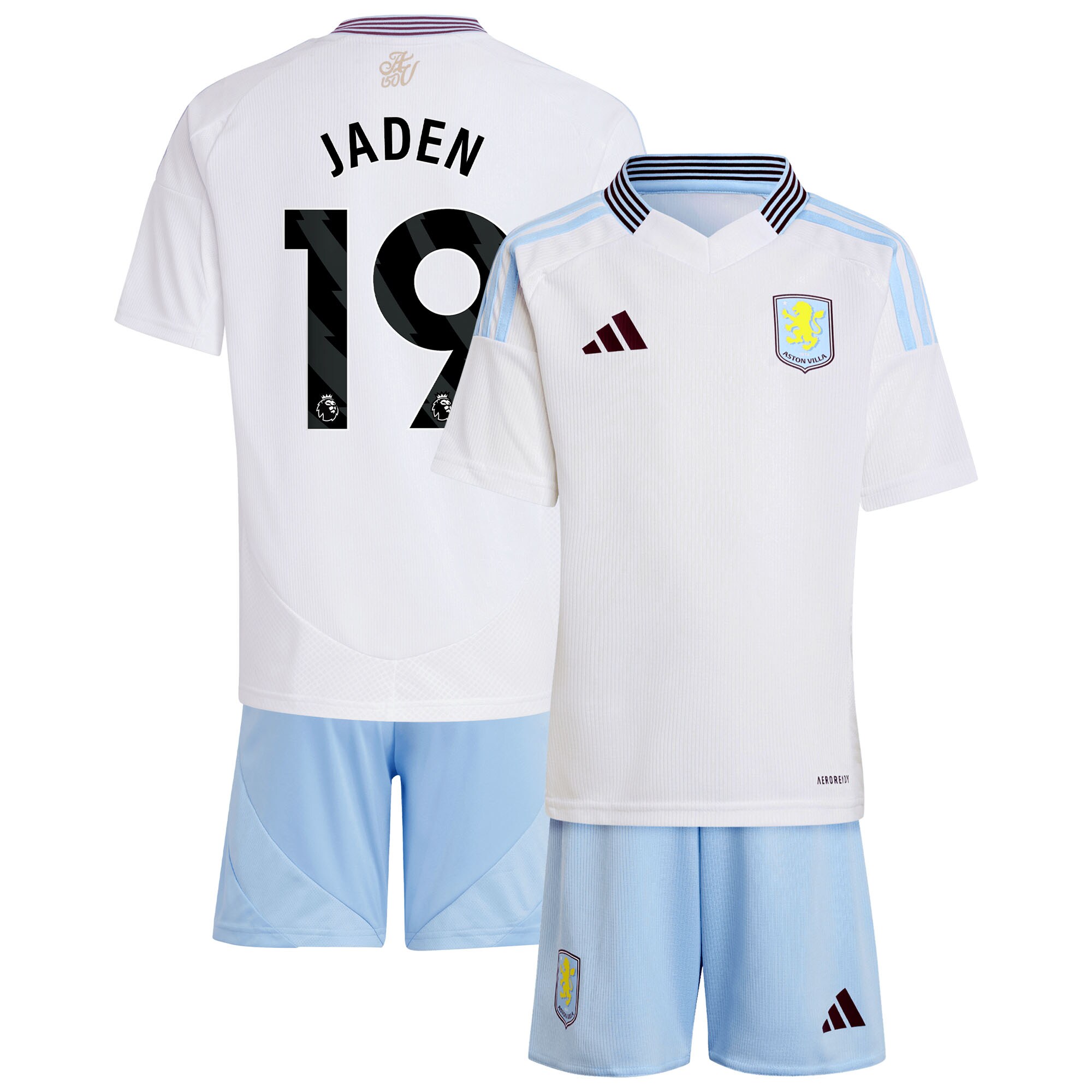 aston villa adidas away mini kit 2024-25 with jaden 19 printing Collection | Official Aston Villa Jerseys for Fans