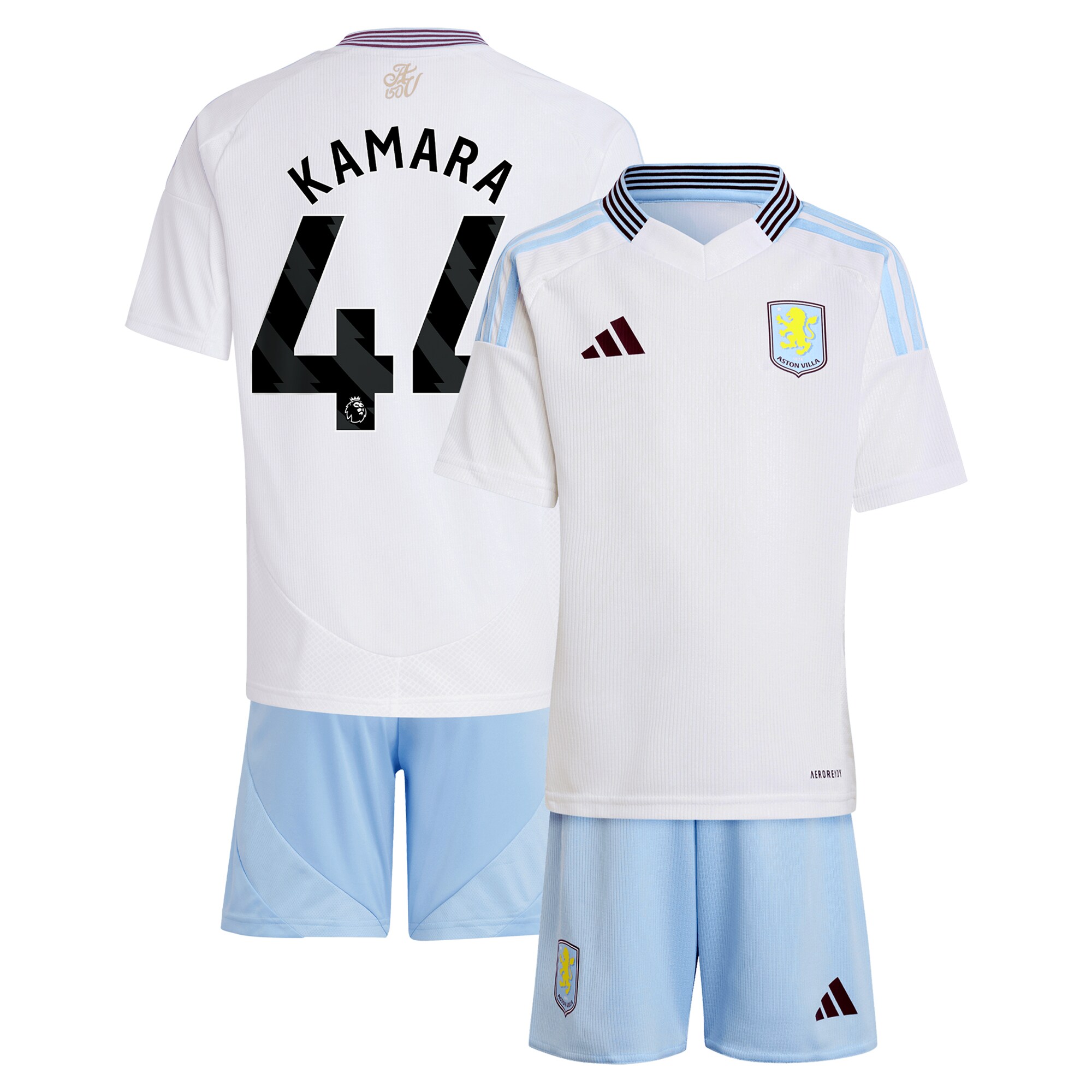 aston villa adidas away mini kit 2024-25 with kamara 44 printing Collection | Official Aston Villa Jerseys for Fans