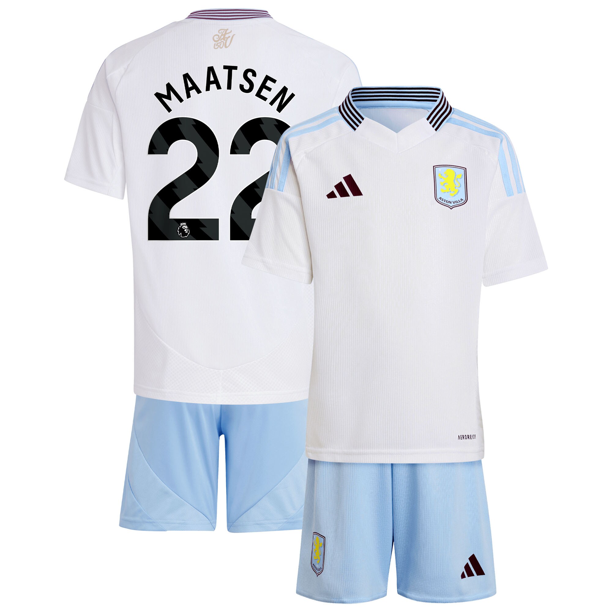 aston villa adidas away mini kit 2024-25 with maatsen 22 printing Collection | Official Aston Villa Jerseys for Fans