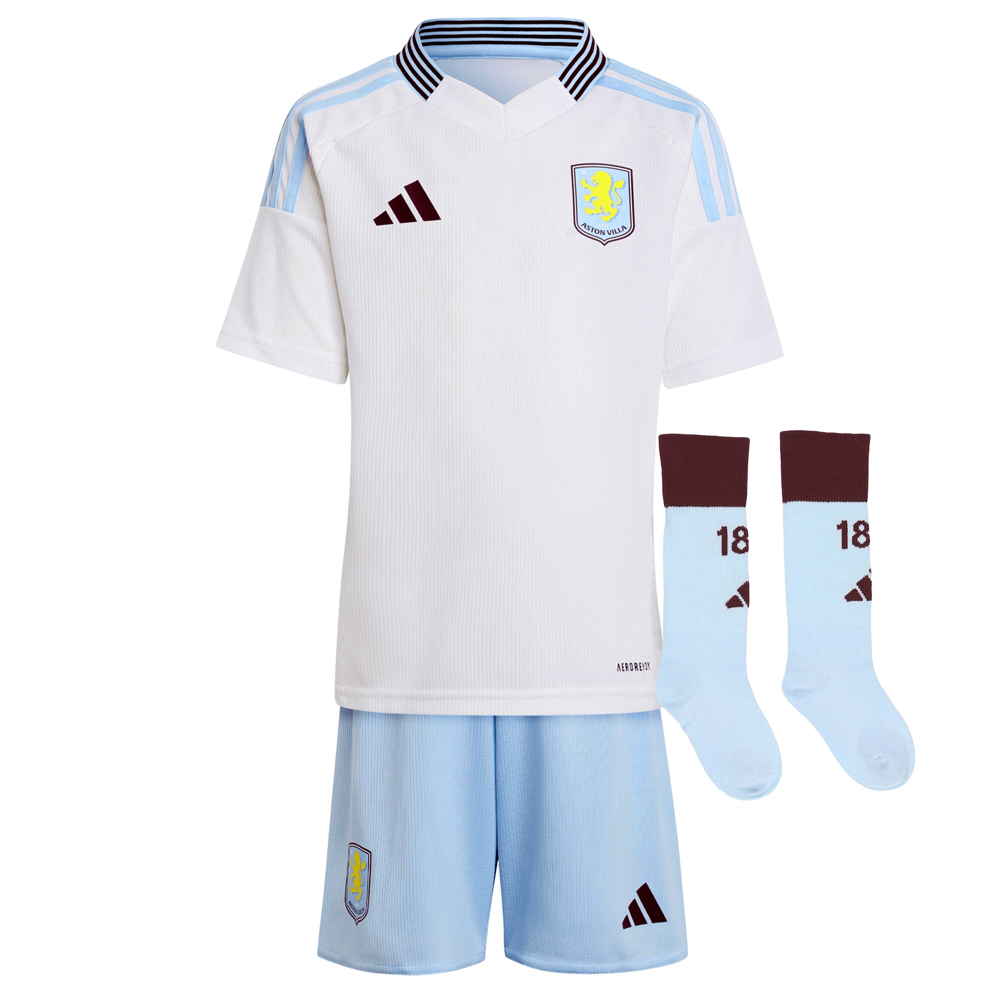 aston villa adidas away mini kit 2024-25 with malen 17 printing Collection | Official Aston Villa Jerseys for Fans