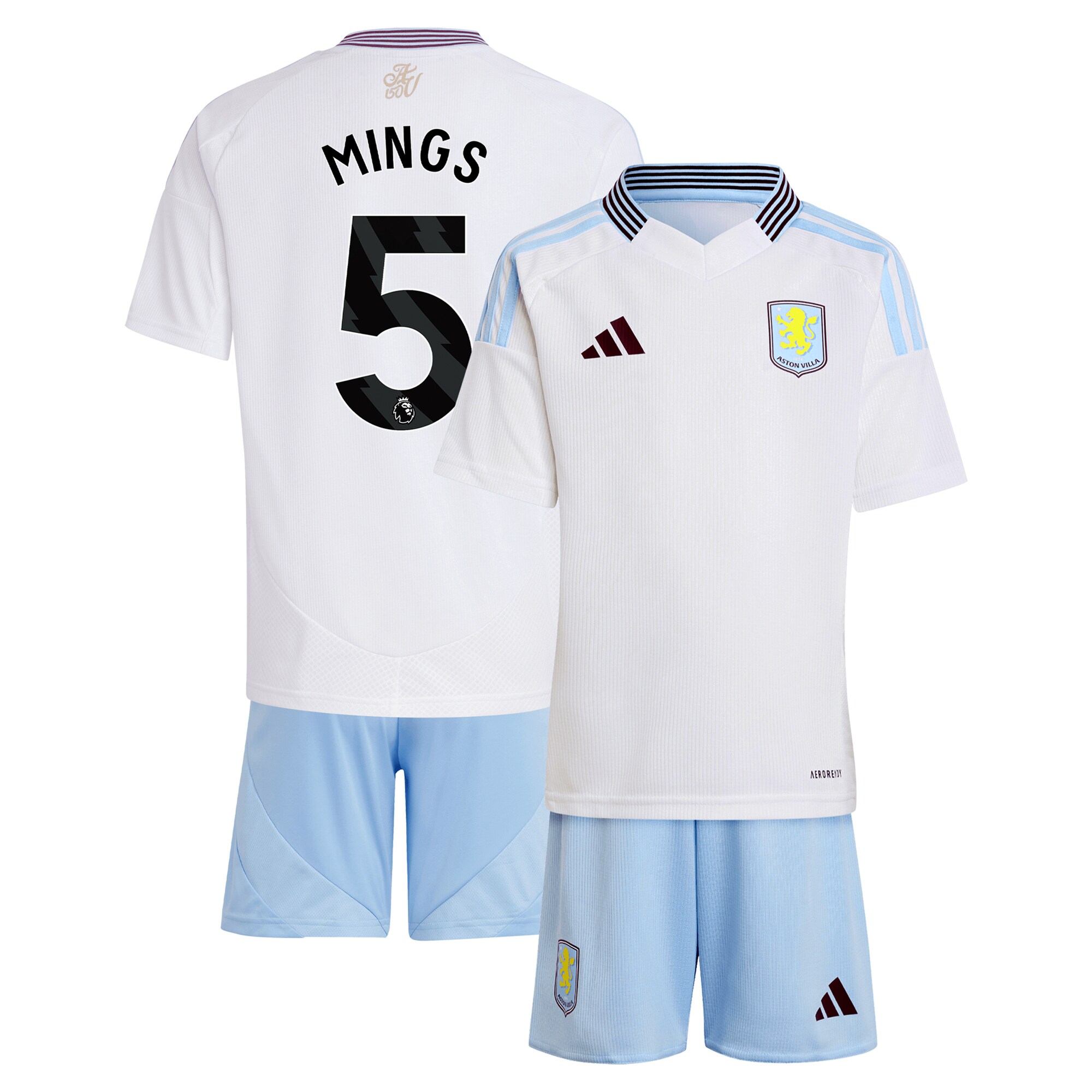 aston villa adidas away mini kit 2024-25 with mings 5 printing Collection | Official Aston Villa Jerseys for Fans