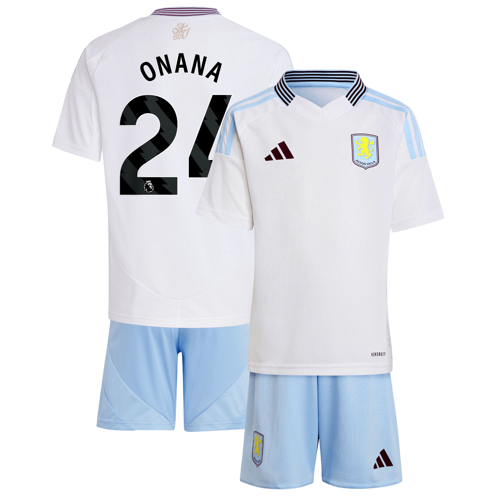 aston villa adidas away mini kit 2024-25 with onana 24 printing Collection | Official Aston Villa Jerseys for Fans