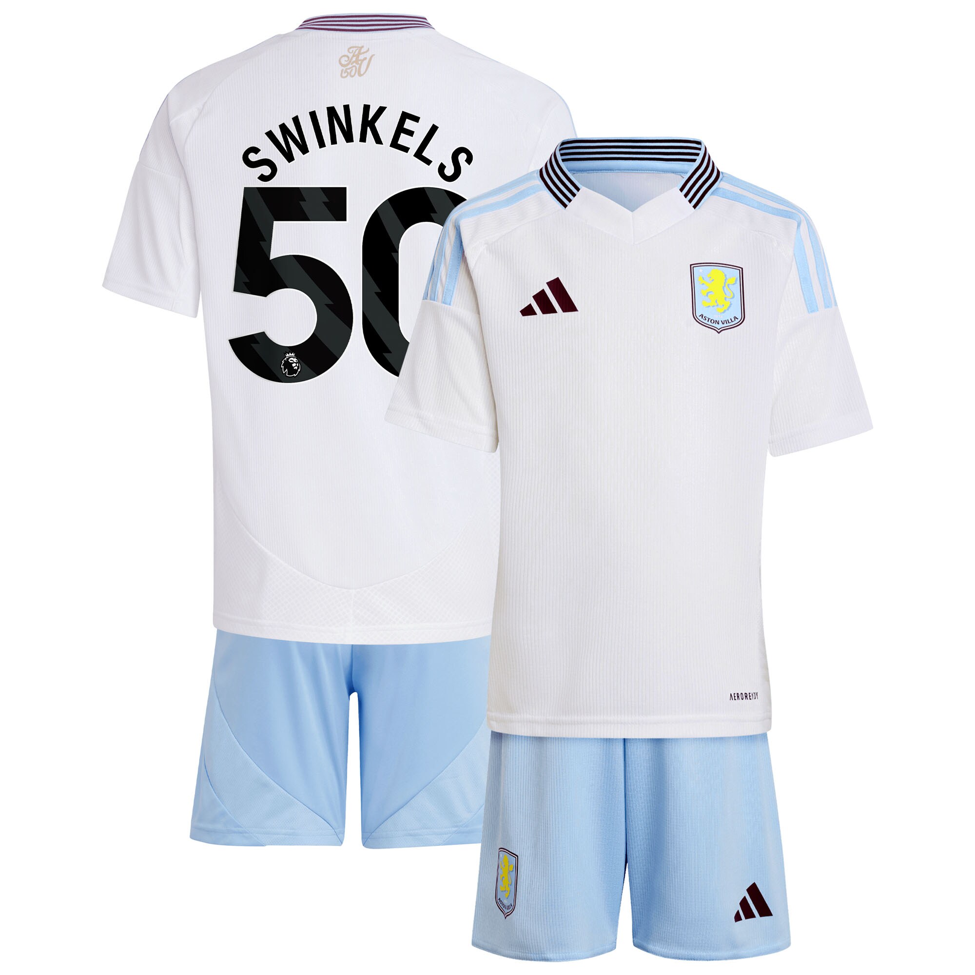 aston villa adidas away mini kit 2024-25 with swinkels 50 printing Collection | Official Aston Villa Jerseys for Fans