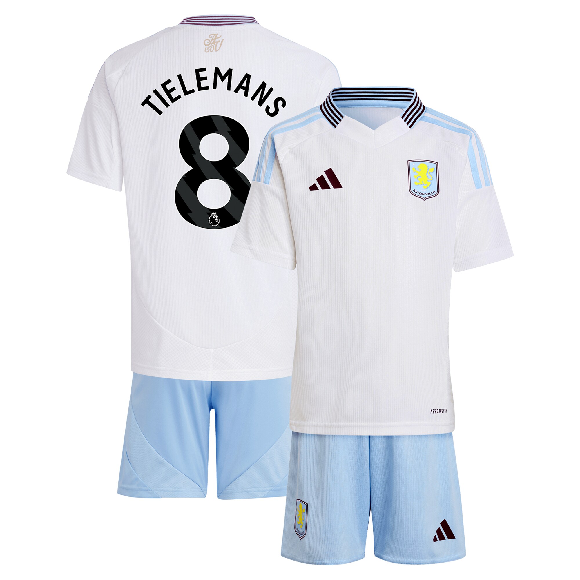 aston villa adidas away mini kit 2024-25 with tielemans 8 printing Collection | Official Aston Villa Jerseys for Fans