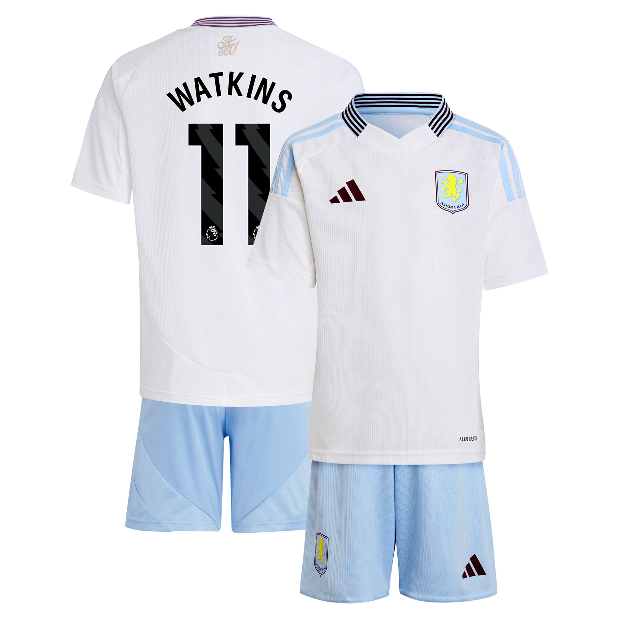 aston villa adidas away mini kit 2024-25 with watkins 11 printing Collection | Official Aston Villa Jerseys for Fans