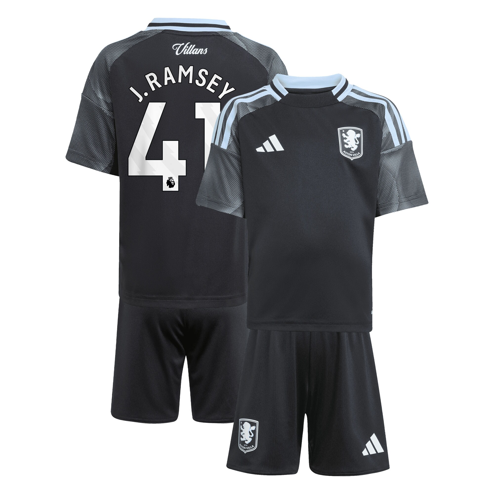 aston villa adidas away mini kit 2025-26 with j. ramsey 41 printing Collection | Official Aston Villa Jerseys for Fans