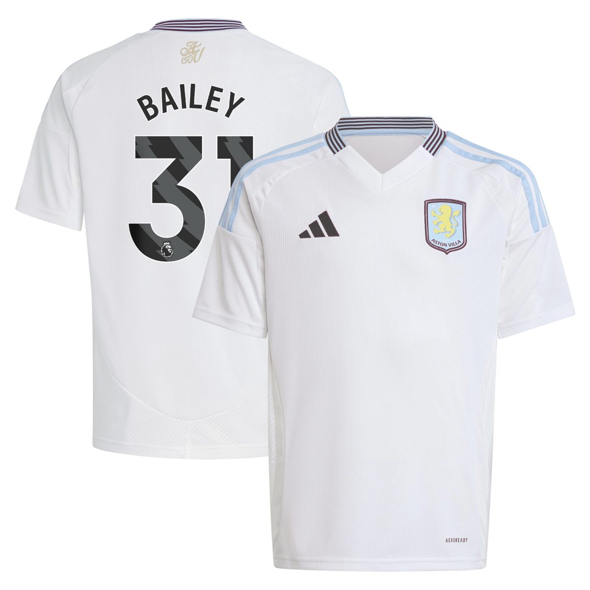 aston villa adidas away shirt 2024-25 – kids with bailey 31 printing Collection | Official Aston Villa Jerseys for Fans