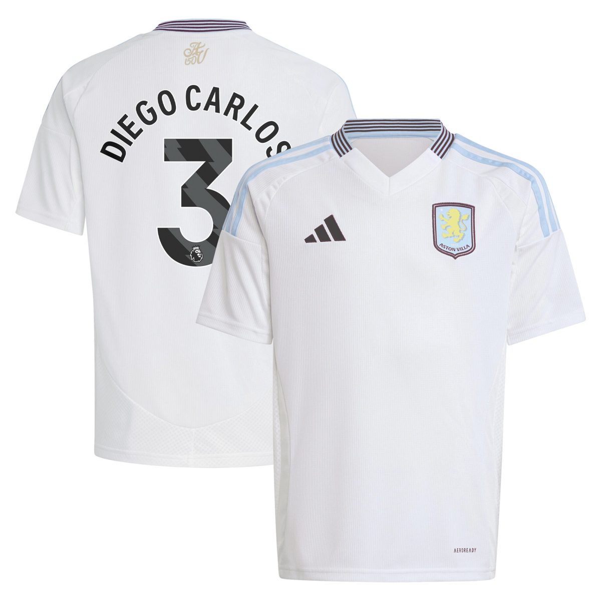 aston villa adidas away shirt 2024-25 – kids with diego carlos 3 printing Collection | Official Aston Villa Jerseys for Fans