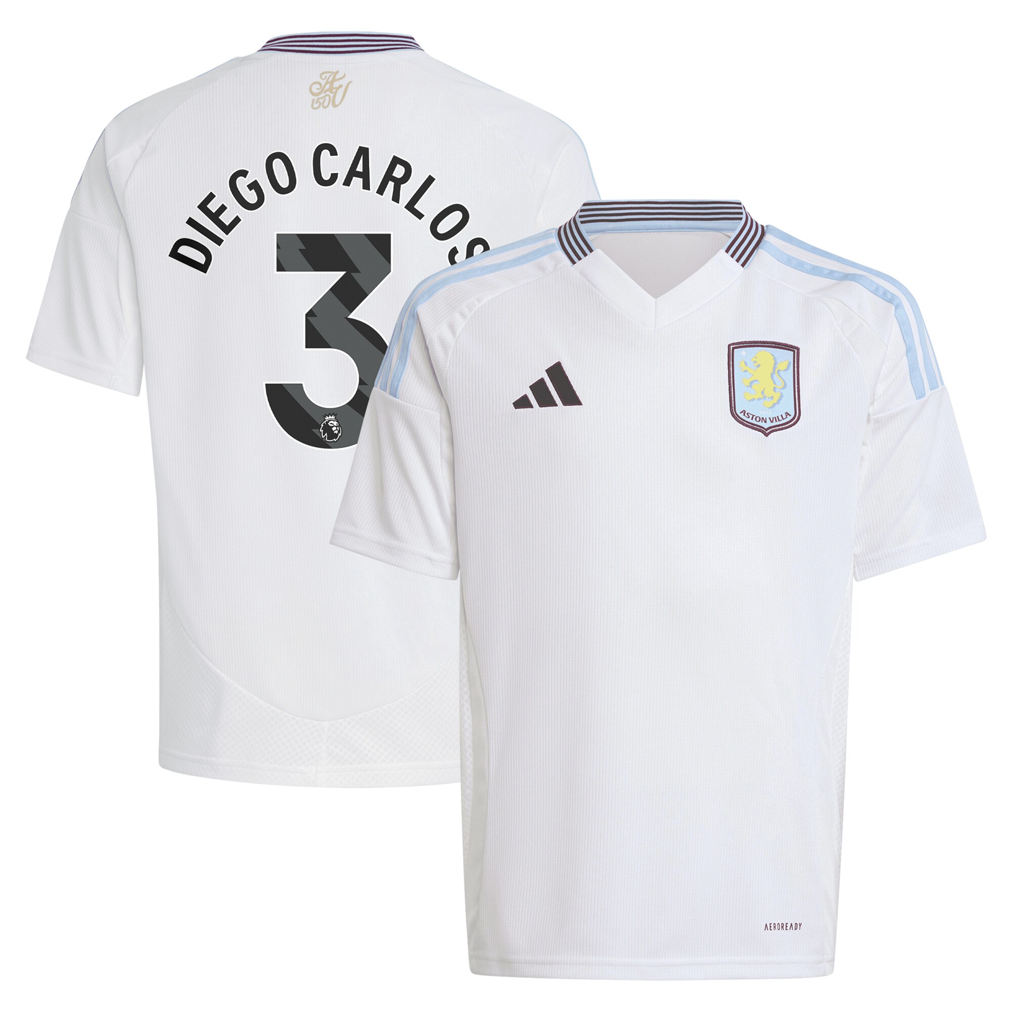 aston villa adidas away shirt 2024-25 – kids with diego carlos 3 printing Collection | Official Aston Villa Jerseys for Fans