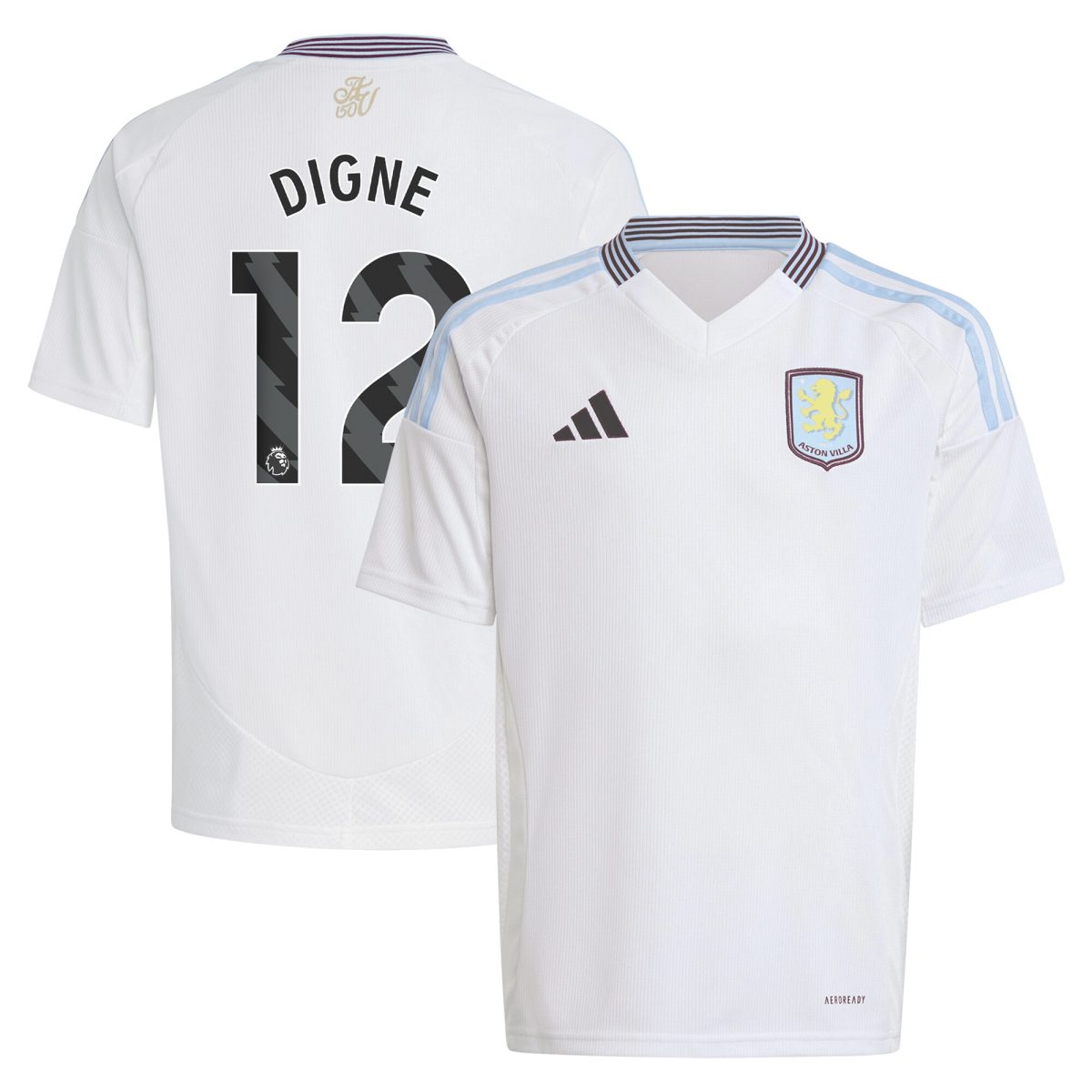 aston villa adidas away shirt 2024-25 – kids with digne 12 printing Collection | Official Aston Villa Jerseys for Fans