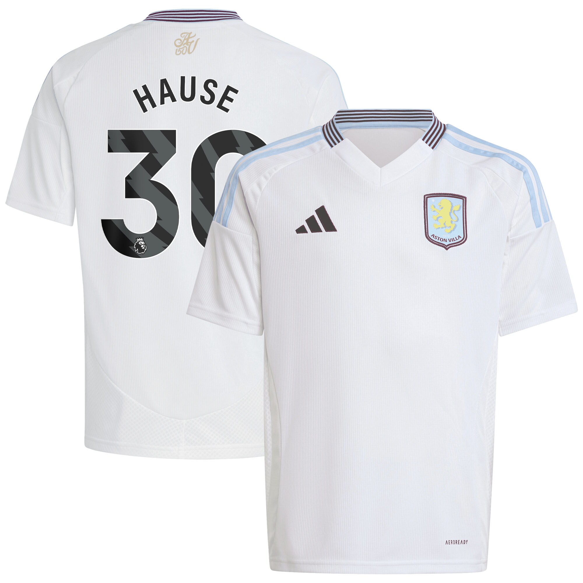 aston villa adidas away shirt 2024-25 – kids with hause 30 printing Collection | Official Aston Villa Jerseys for Fans
