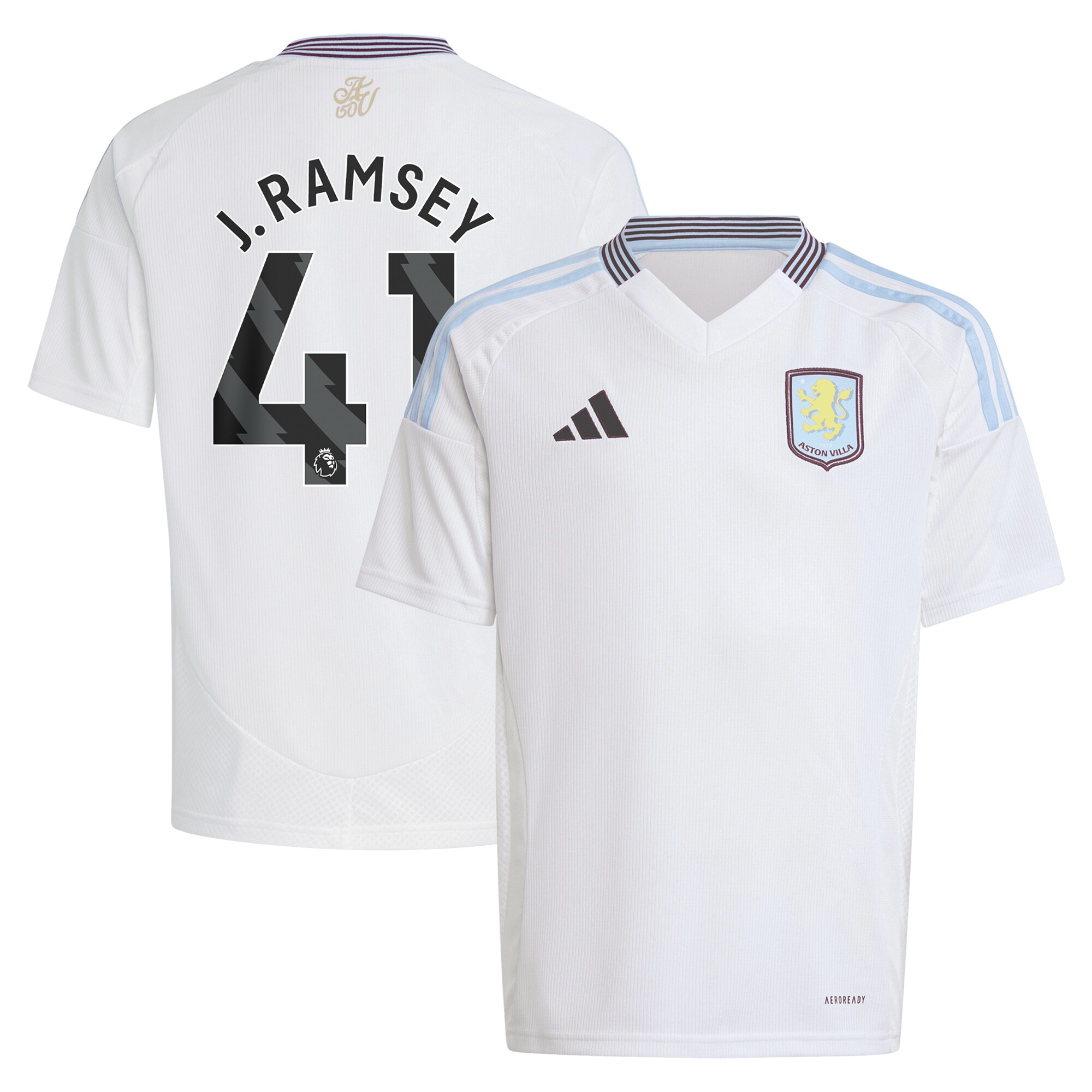aston villa adidas away shirt 2024-25 – kids with j. ramsey 41 printing Collection | Official Aston Villa Jerseys for Fans