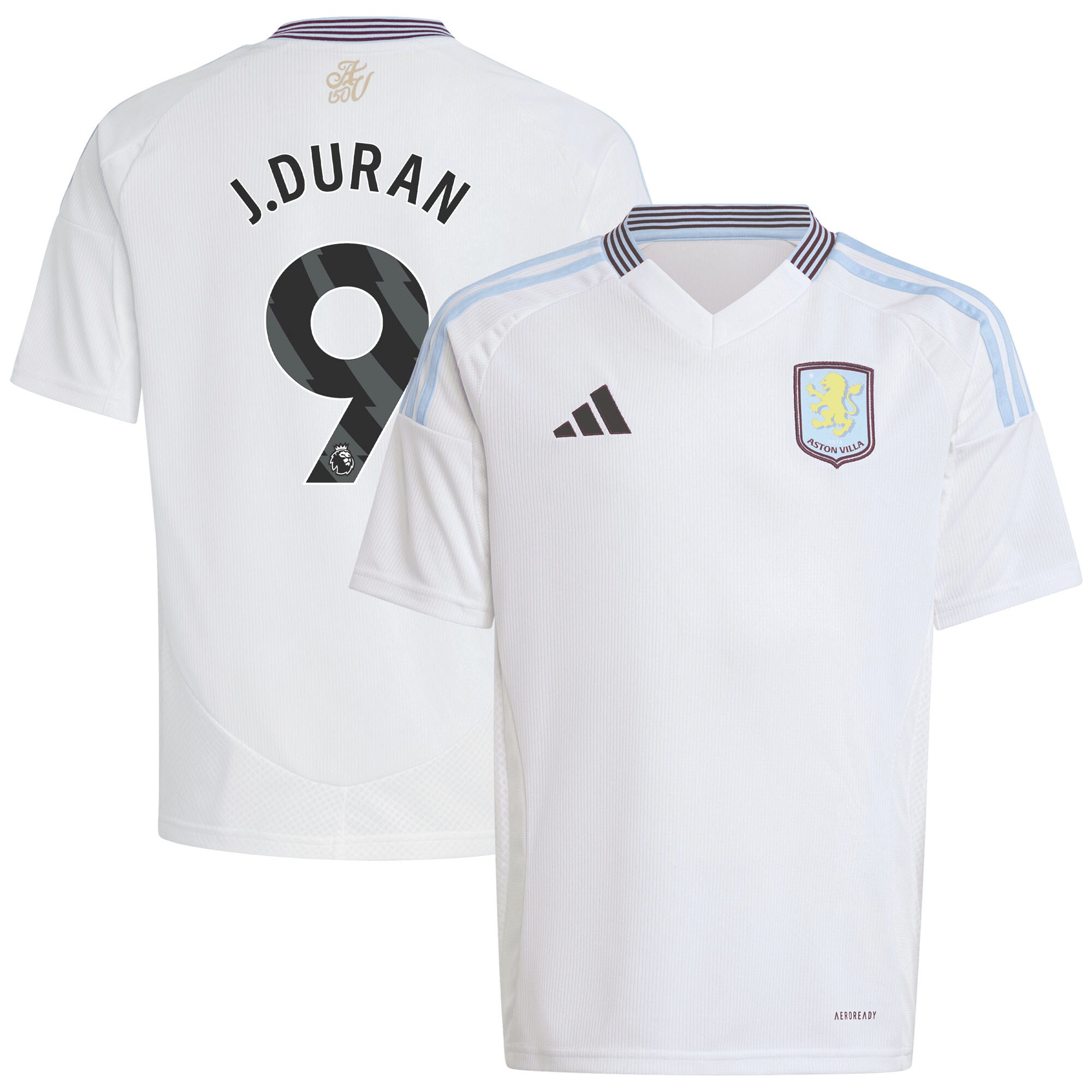aston villa adidas away shirt 2024-25 – kids with j.duran 9 printing Collection | Official Aston Villa Jerseys for Fans