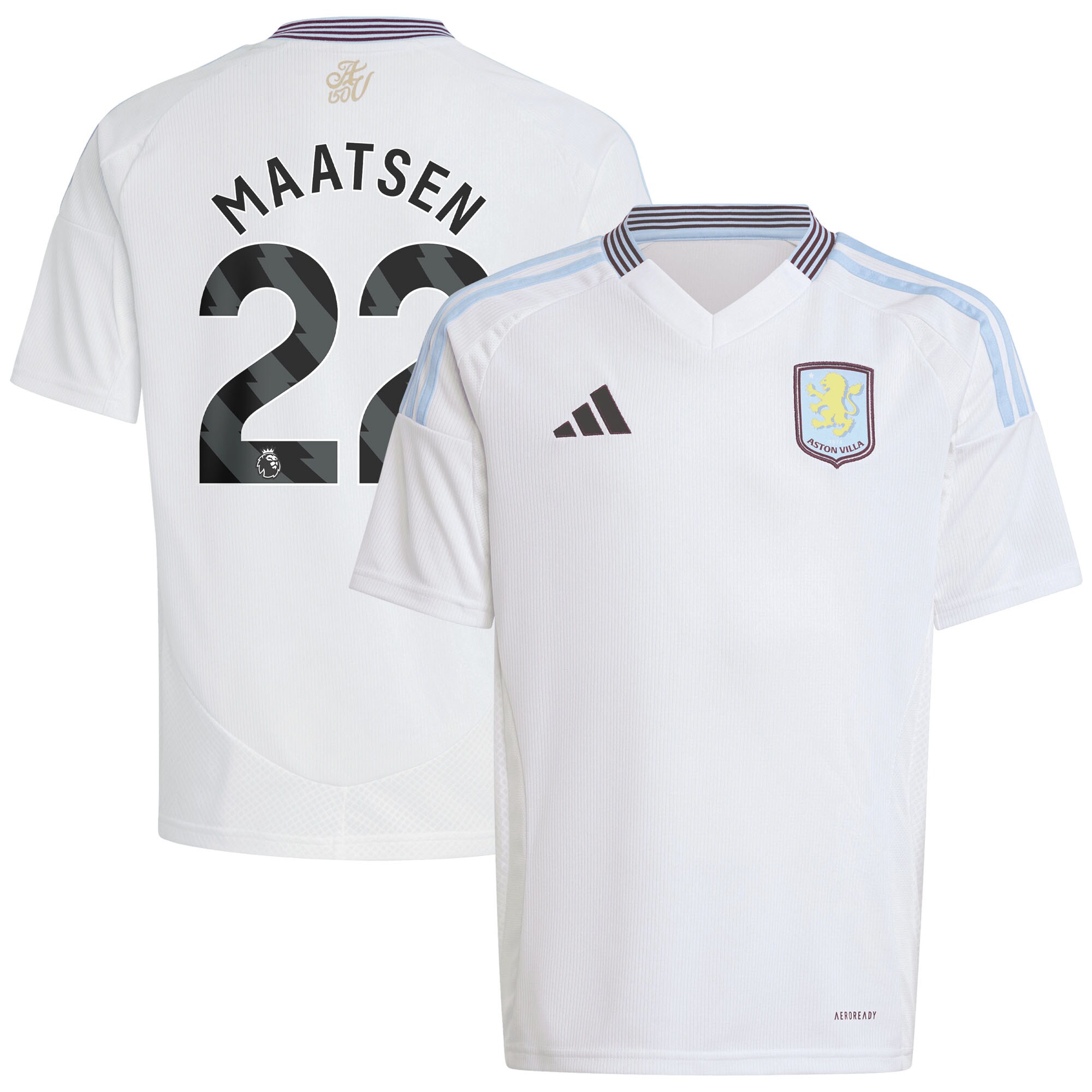 aston villa adidas away shirt 2024-25 – kids with maatsen 22 printing Collection | Official Aston Villa Jerseys for Fans