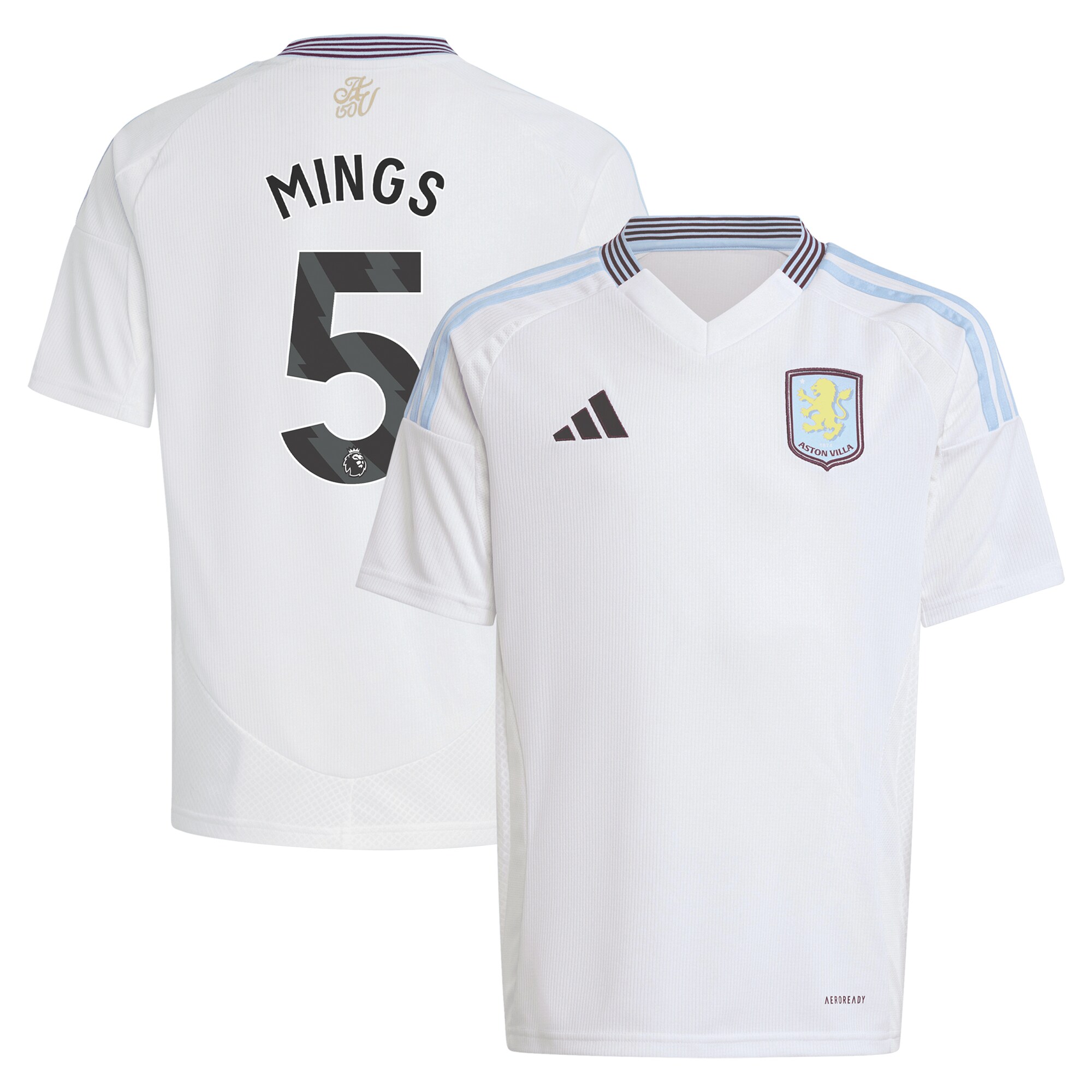 aston villa adidas away shirt 2024-25 – kids with mings 5 printing Collection | Official Aston Villa Jerseys for Fans
