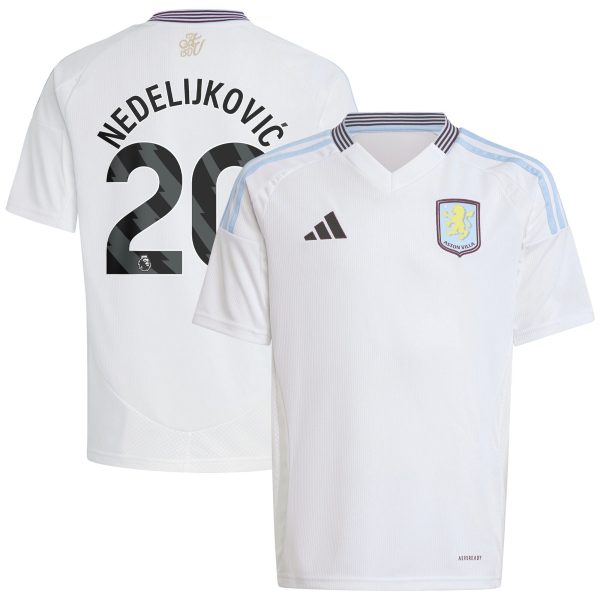 aston villa adidas away shirt 2024-25 – kids with nedeljković 20 printing Collection | Official Aston Villa Jerseys for Fans