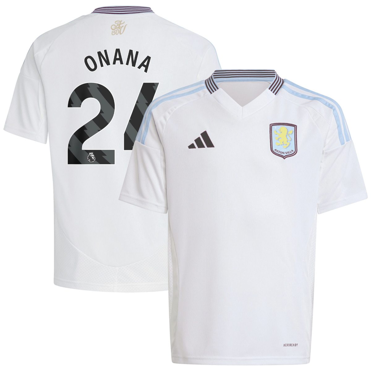 aston villa adidas away shirt 2024-25 – kids with onana 24 printing Collection | Official Aston Villa Jerseys for Fans