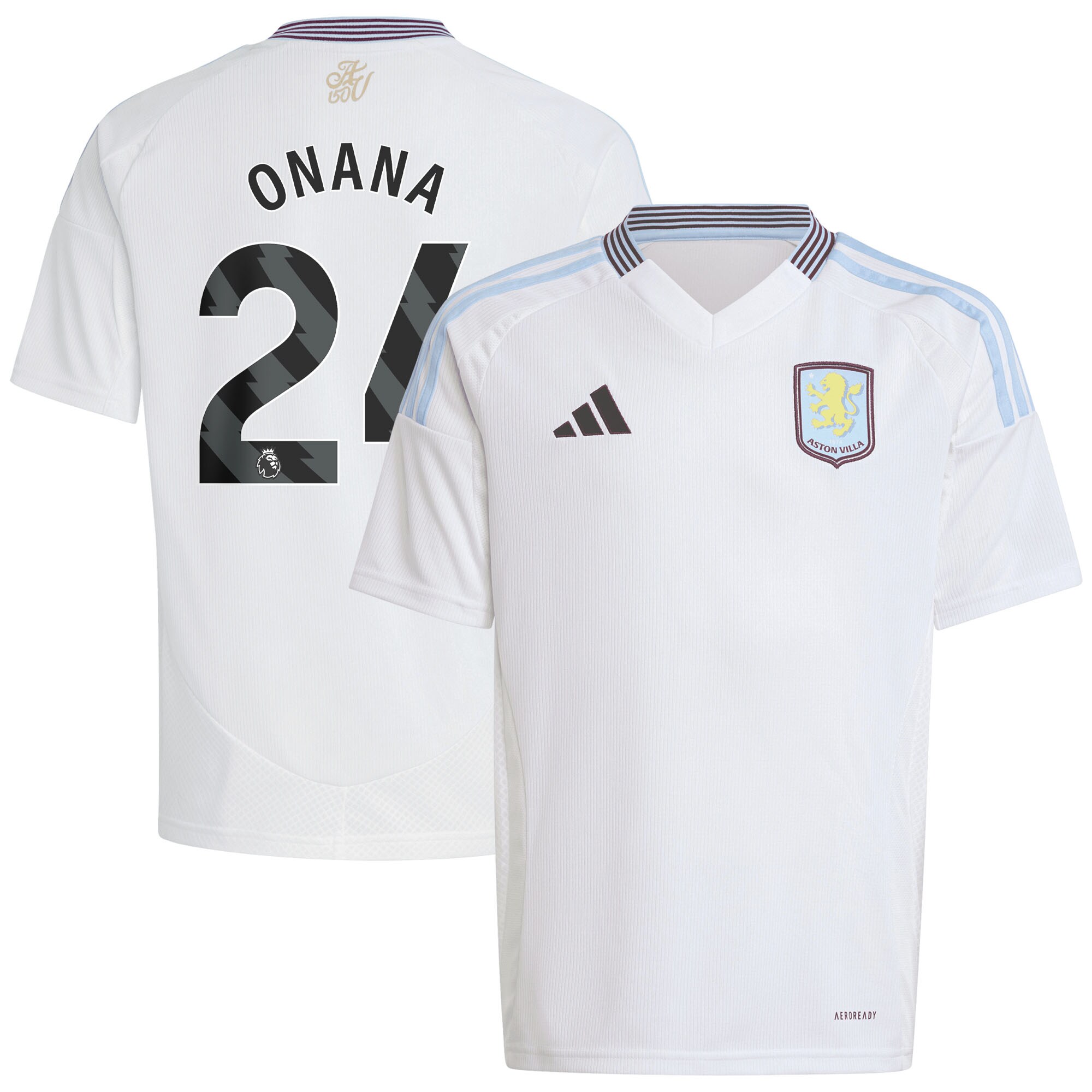 aston villa adidas away shirt 2024-25 – kids with onana 24 printing Collection | Official Aston Villa Jerseys for Fans