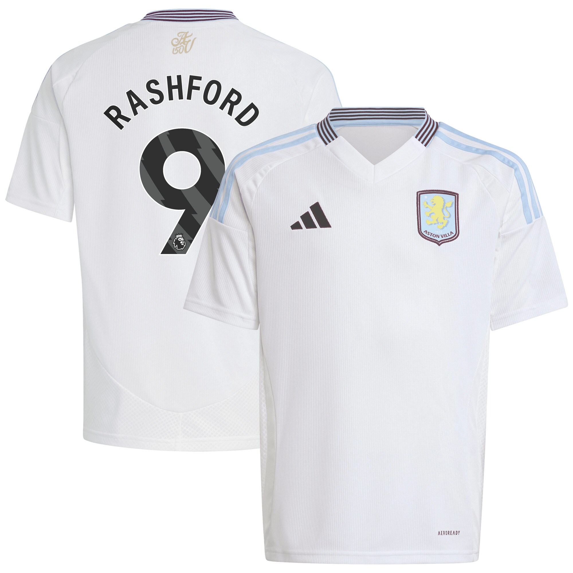 aston villa adidas away shirt 2024-25 – kids with rashford 9 printing Collection | Official Aston Villa Jerseys for Fans
