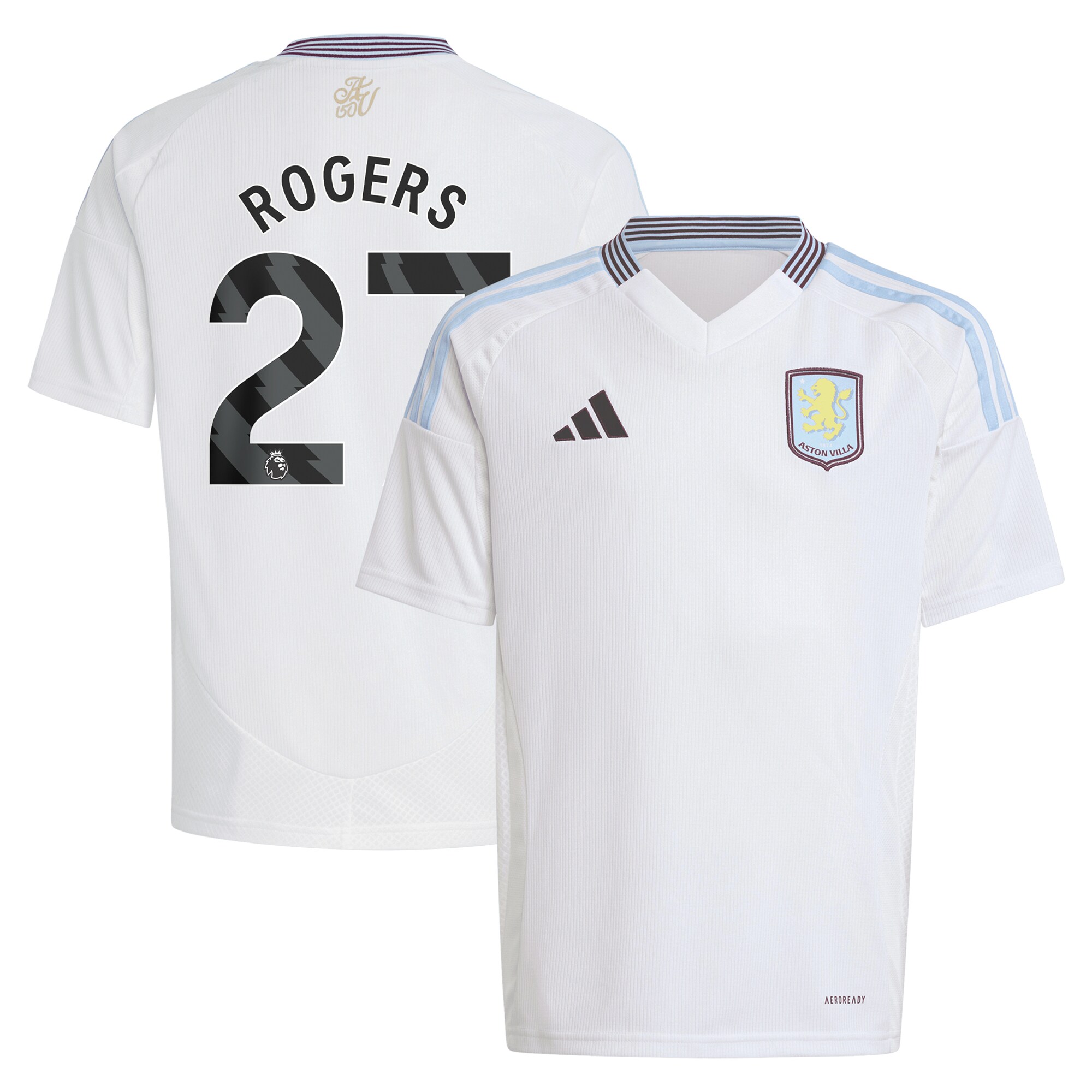aston villa adidas away shirt 2024-25 – kids with rogers 27 printing Collection | Official Aston Villa Jerseys for Fans