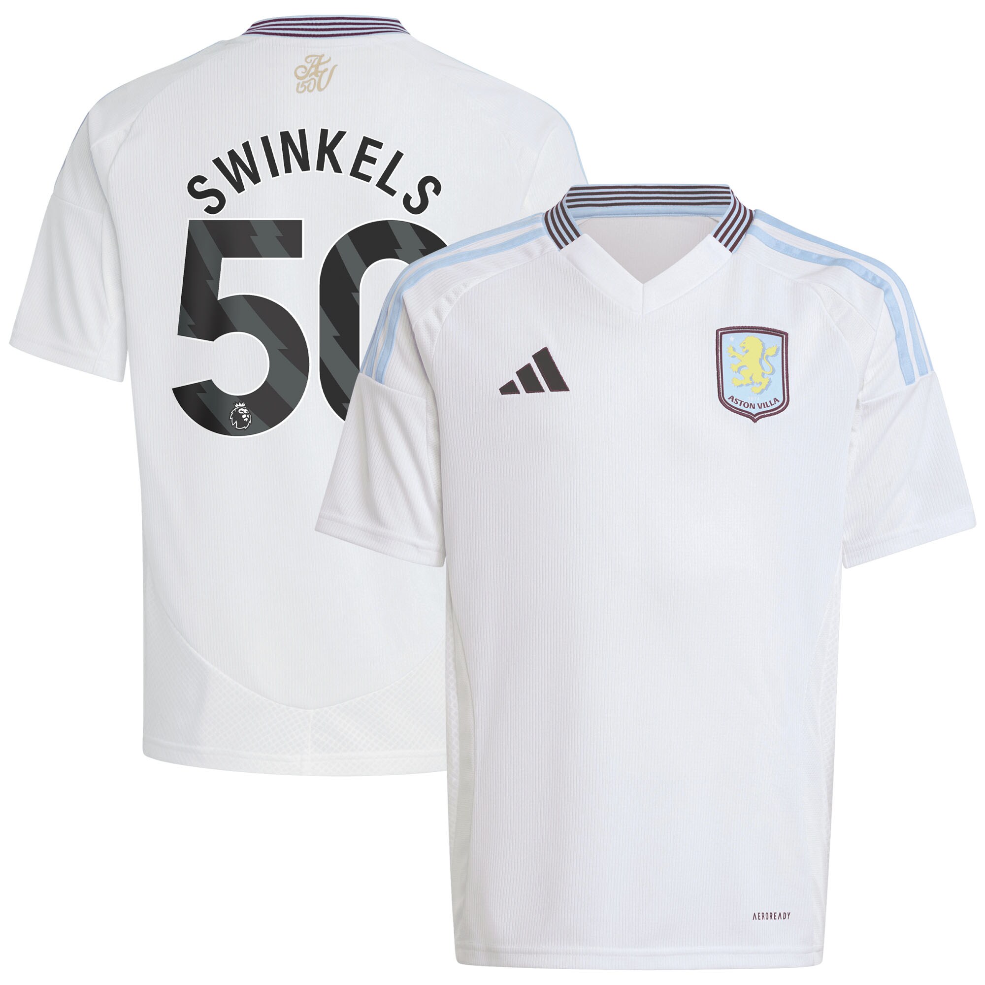 aston villa adidas away shirt 2024-25 – kids with swinkels 50 printing Collection | Official Aston Villa Jerseys for Fans