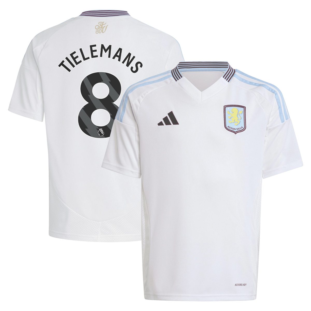 aston villa adidas away shirt 2024-25 – kids with tielemans 8 printing Collection | Official Aston Villa Jerseys for Fans