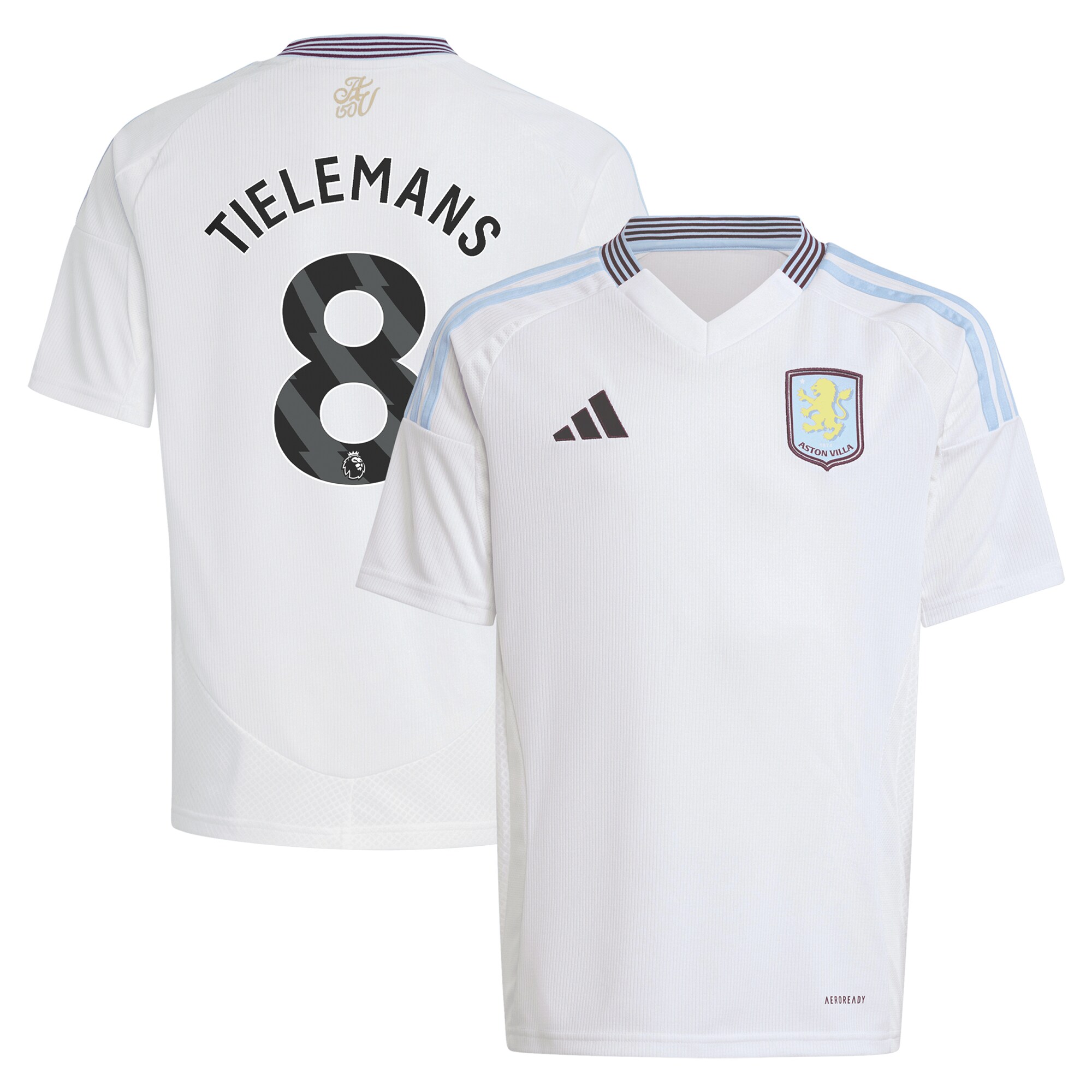 aston villa adidas away shirt 2024-25 – kids with tielemans 8 printing Collection | Official Aston Villa Jerseys for Fans