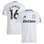aston villa adidas away shirt 2024-25 with a.garcía 16 printing Collection | Official Aston Villa Jerseys for Fans