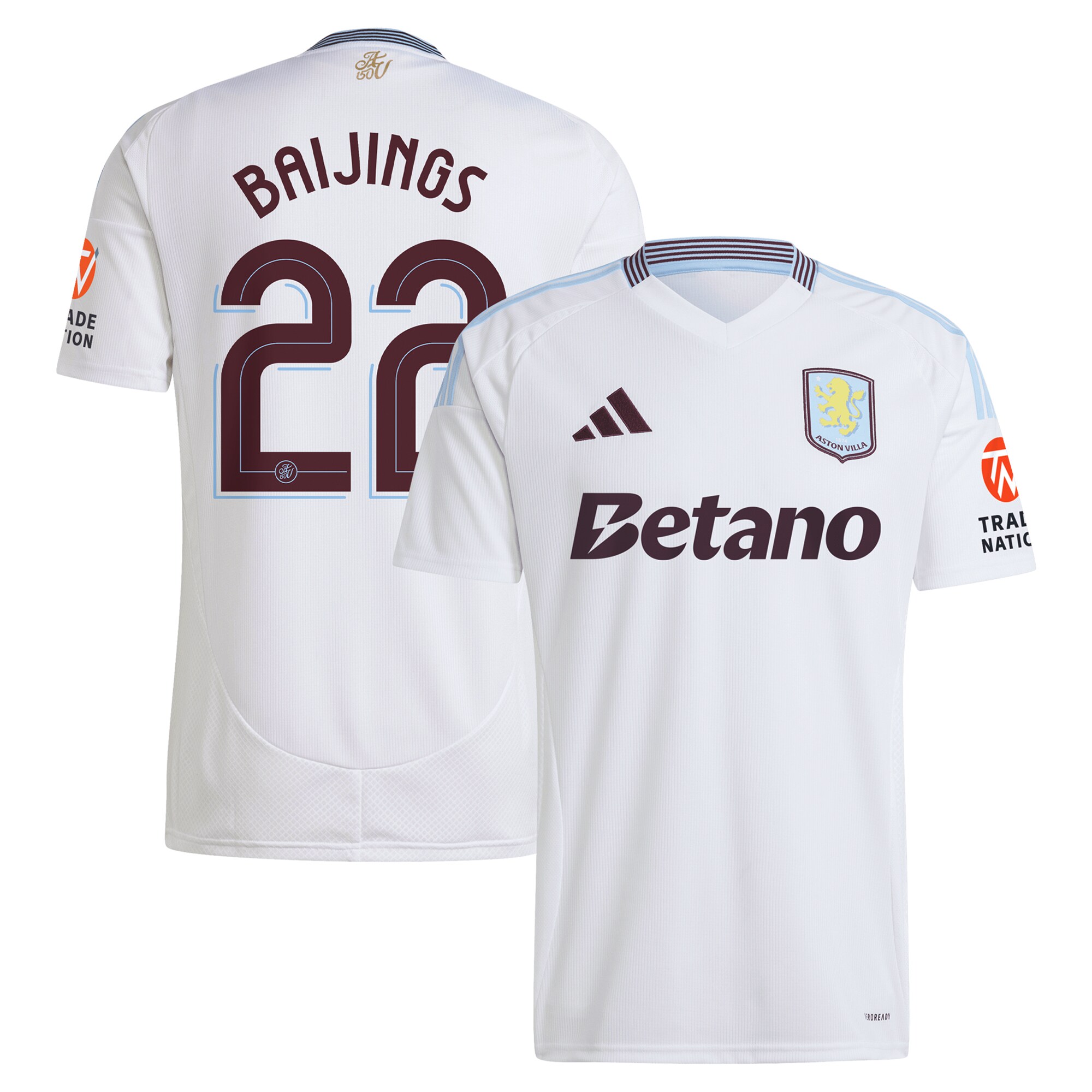 aston villa adidas away shirt 2024-25 with baijings 22 cup printing Collection | Official Aston Villa Jerseys for Fans
