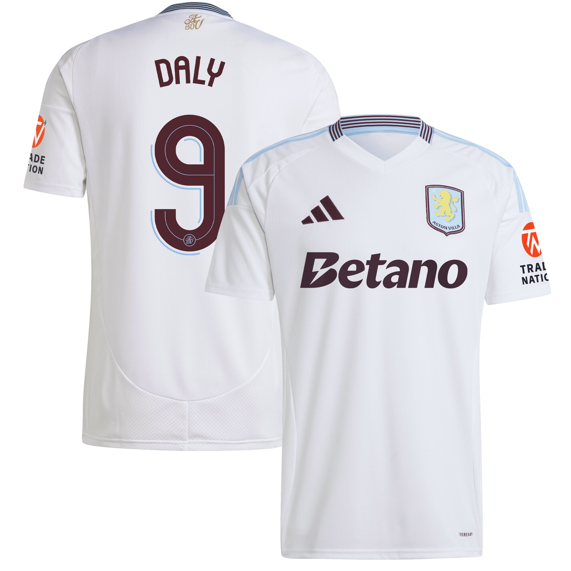 aston villa adidas away shirt 2024-25 with daly 9 cup printing Collection | Official Aston Villa Jerseys for Fans