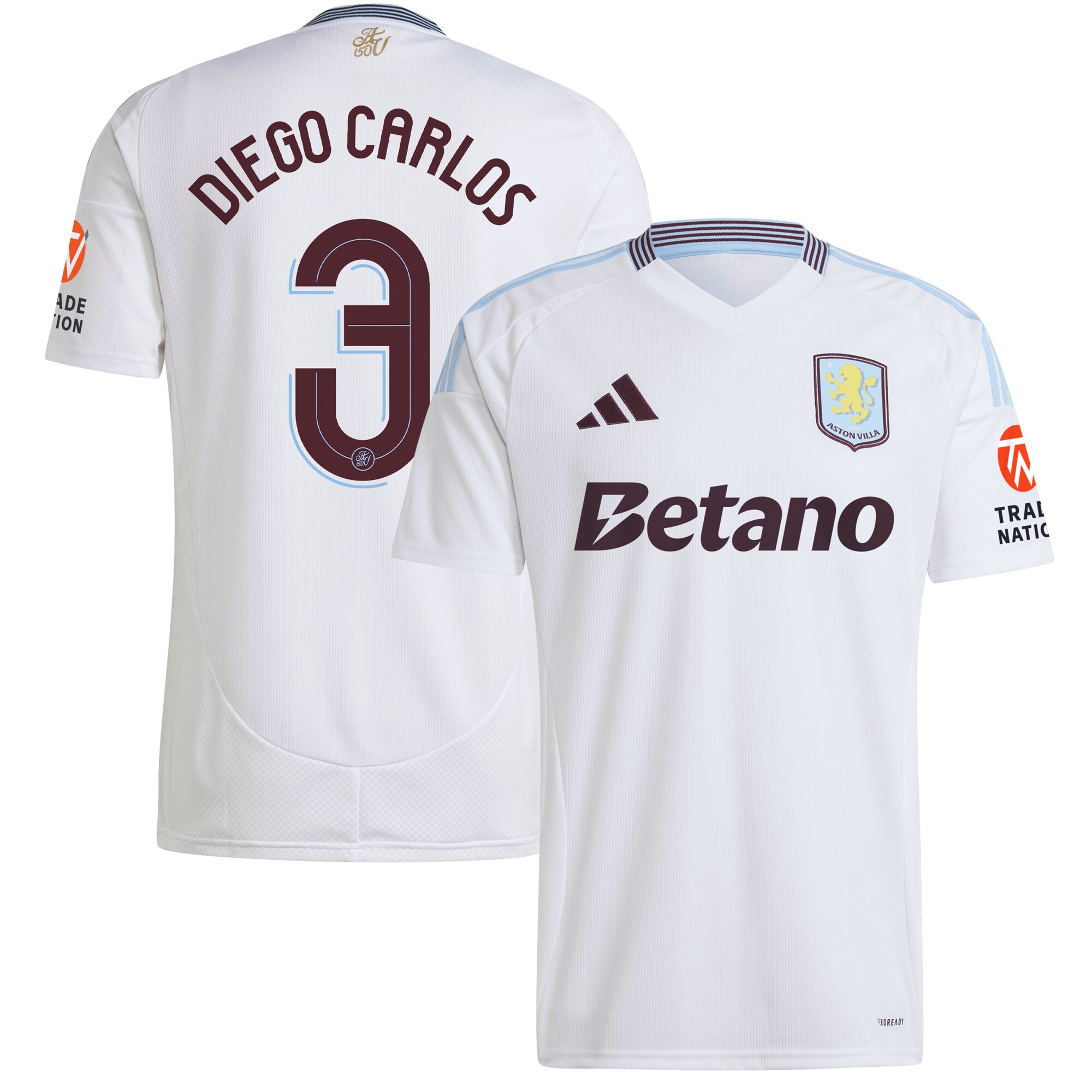 aston villa adidas away shirt 2024-25 with diego carlos 3 cup printing Collection | Official Aston Villa Jerseys for Fans