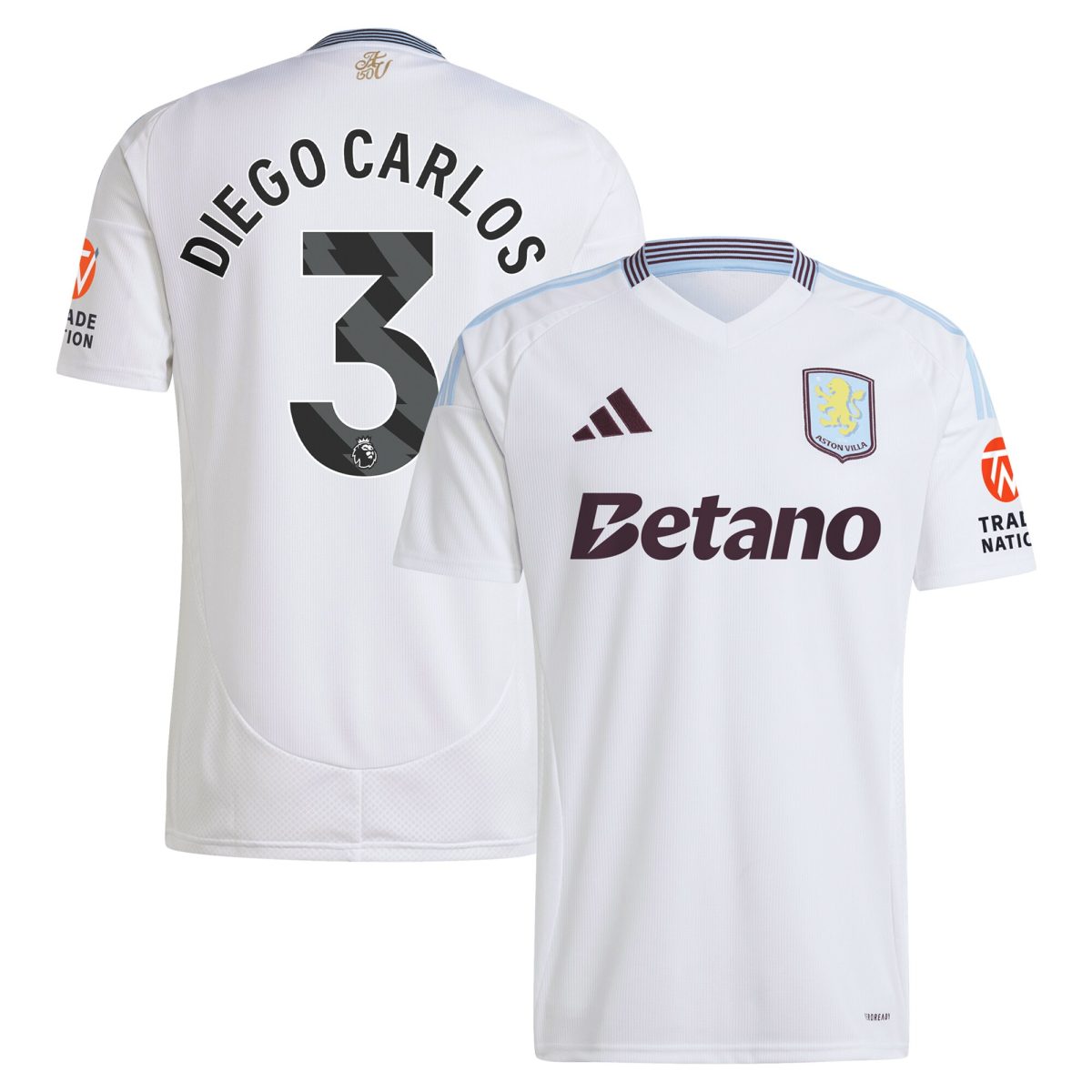 aston villa adidas away shirt 2024-25 with diego carlos 3 printing Collection | Official Aston Villa Jerseys for Fans