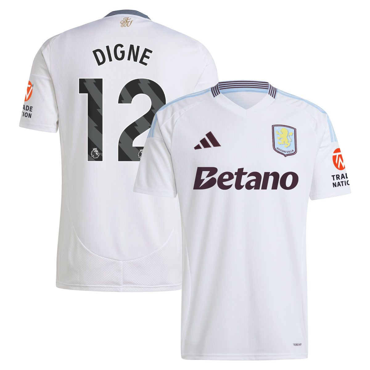 aston villa adidas away shirt 2024-25 with digne 12 printing Collection | Official Aston Villa Jerseys for Fans