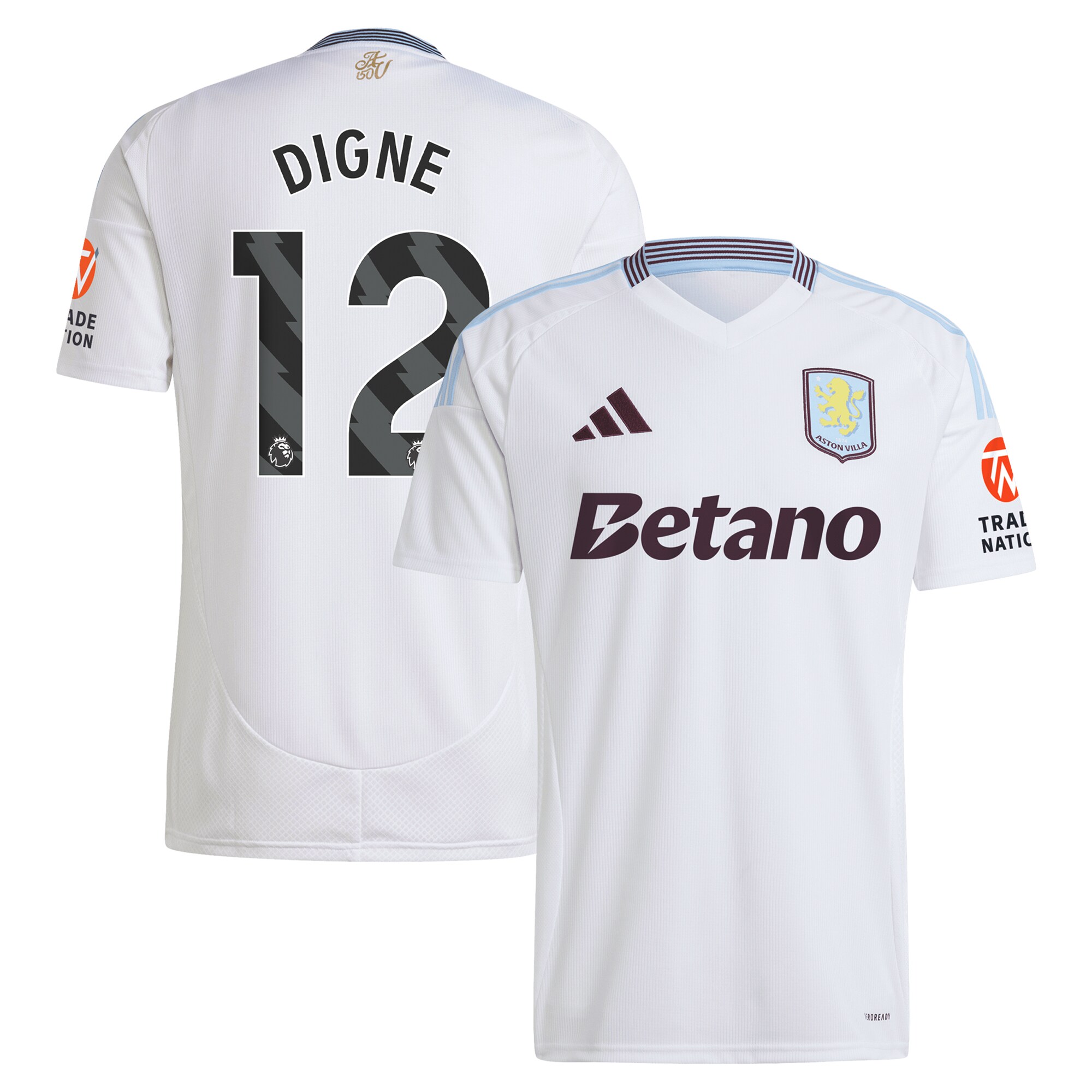 aston villa adidas away shirt 2024-25 with digne 12 printing Collection | Official Aston Villa Jerseys for Fans