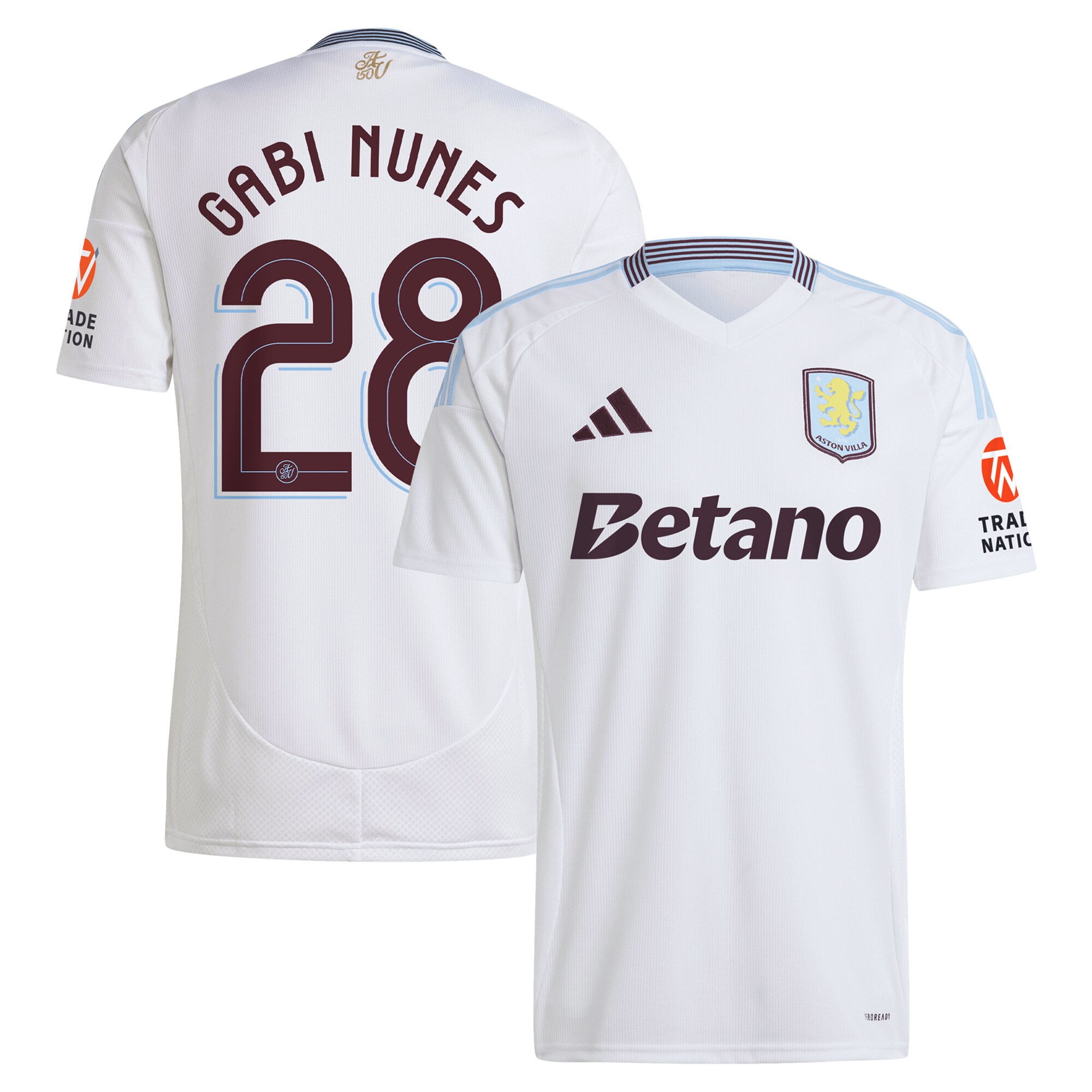 aston villa adidas away shirt 2024-25 with gabi nunes 28 cup printing Collection | Official Aston Villa Jerseys for Fans