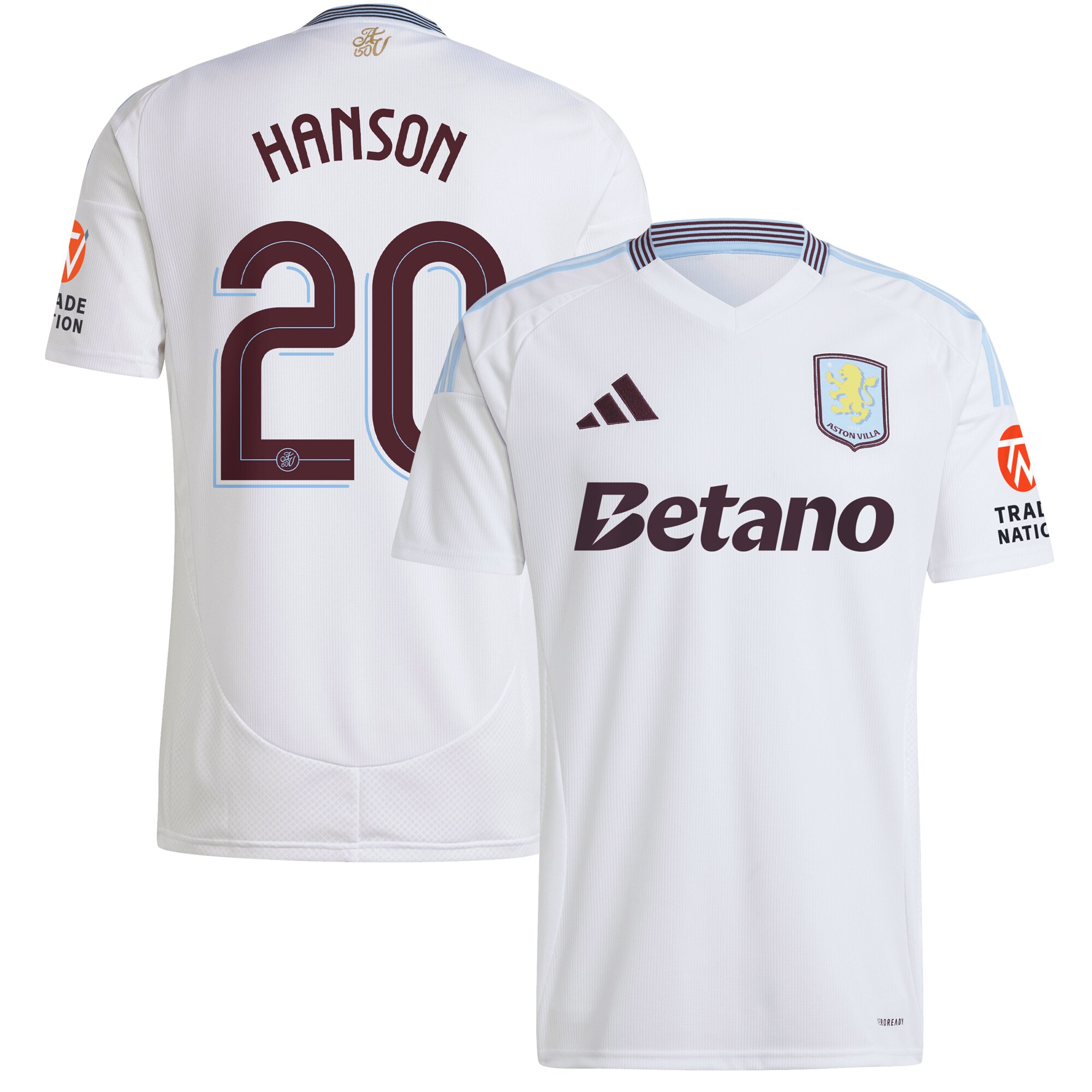 aston villa adidas away shirt 2024-25 with hanson 20 cup printing Collection | Official Aston Villa Jerseys for Fans