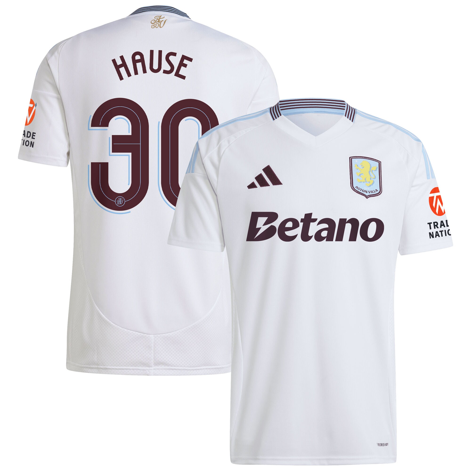 aston villa adidas away shirt 2024-25 with hause 30 cup printing Collection | Official Aston Villa Jerseys for Fans