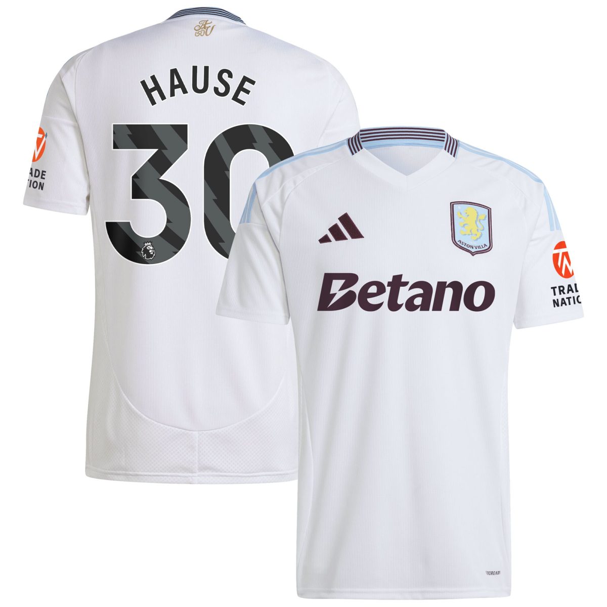 aston villa adidas away shirt 2024-25 with hause 30 printing Collection | Official Aston Villa Jerseys for Fans