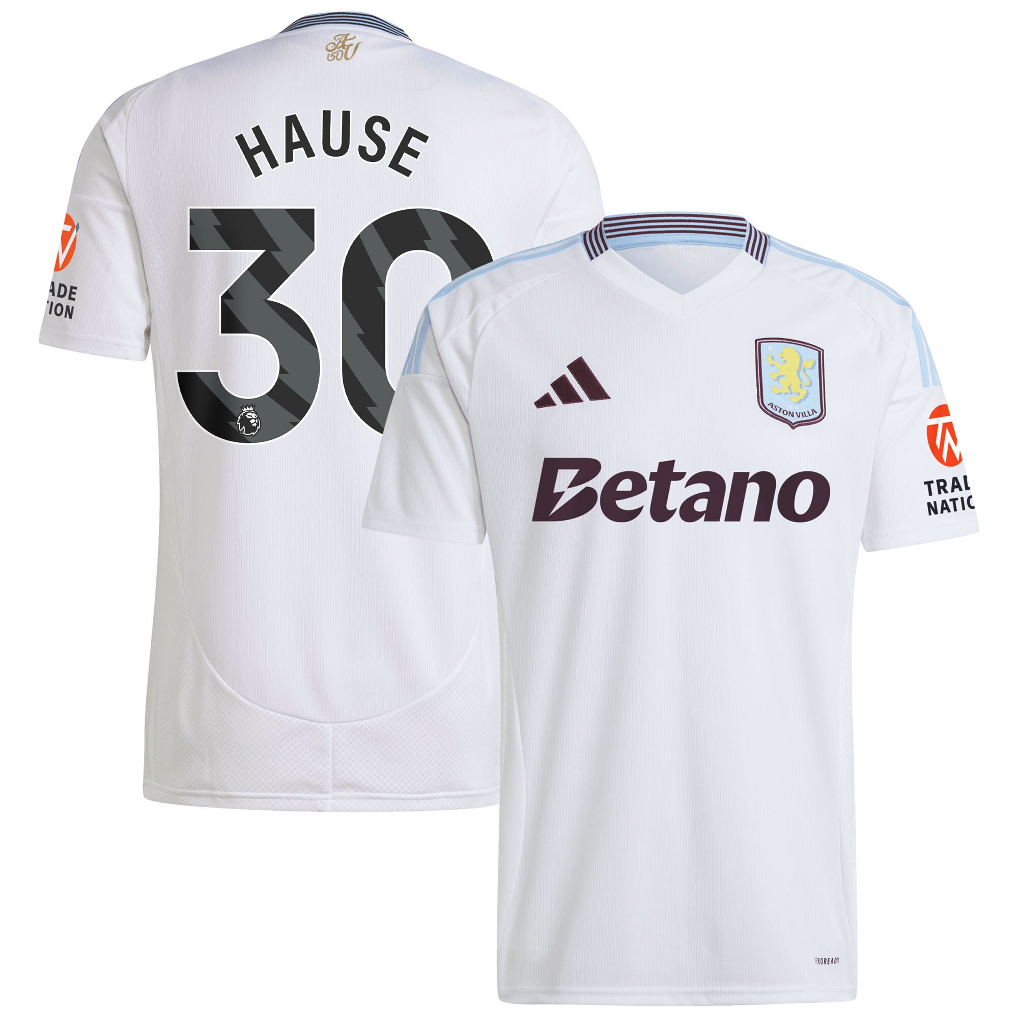 aston villa adidas away shirt 2024-25 with hause 30 printing Collection | Official Aston Villa Jerseys for Fans