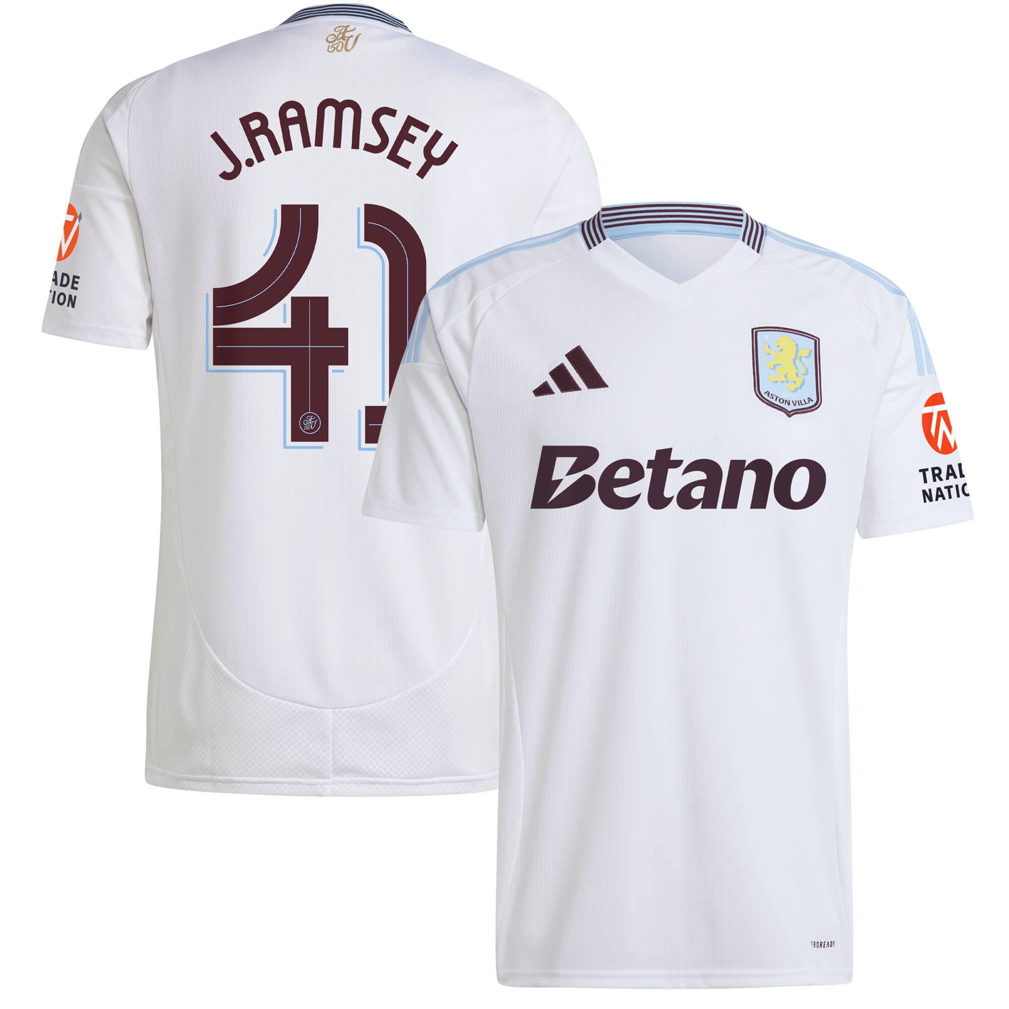 aston villa adidas away shirt 2024-25 with j. ramsey 41 cup printing Collection | Official Aston Villa Jerseys for Fans