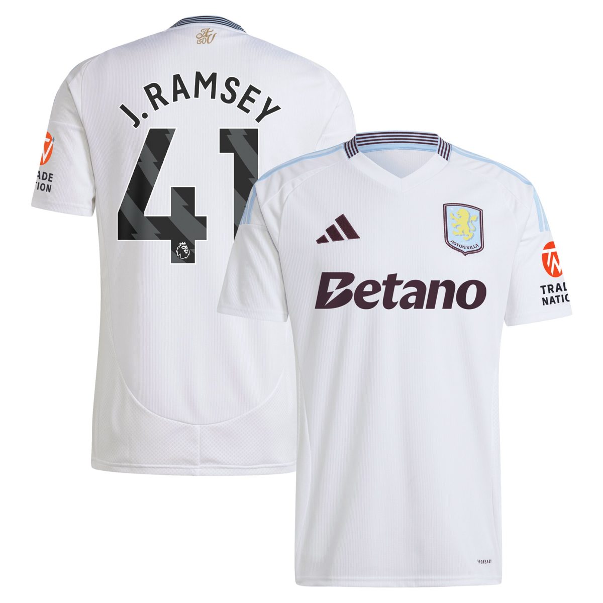 aston villa adidas away shirt 2024-25 with j. ramsey 41 printing Collection | Official Aston Villa Jerseys for Fans