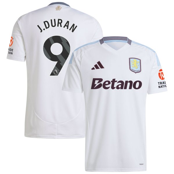 aston villa adidas away shirt 2024-25 with j.duran 9 printing Collection | Official Aston Villa Jerseys for Fans